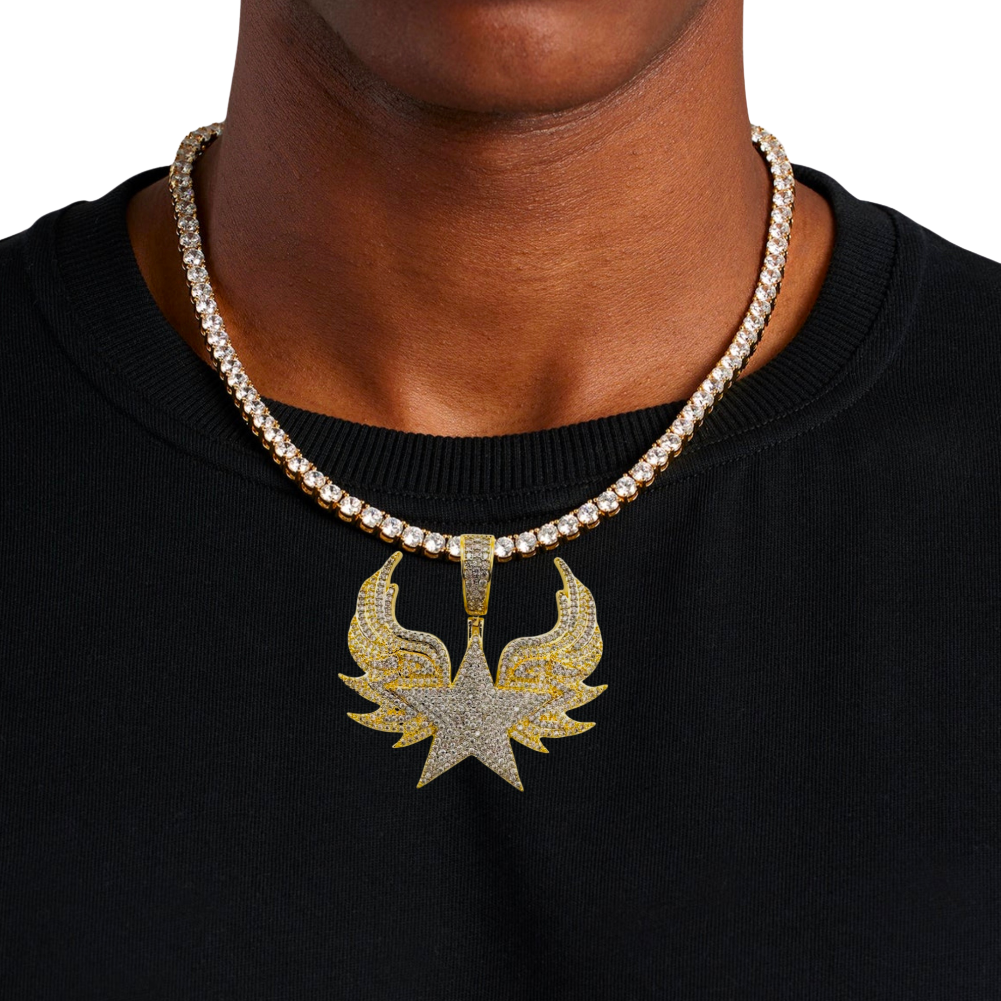 SuperStar Diamond Gold Pendant