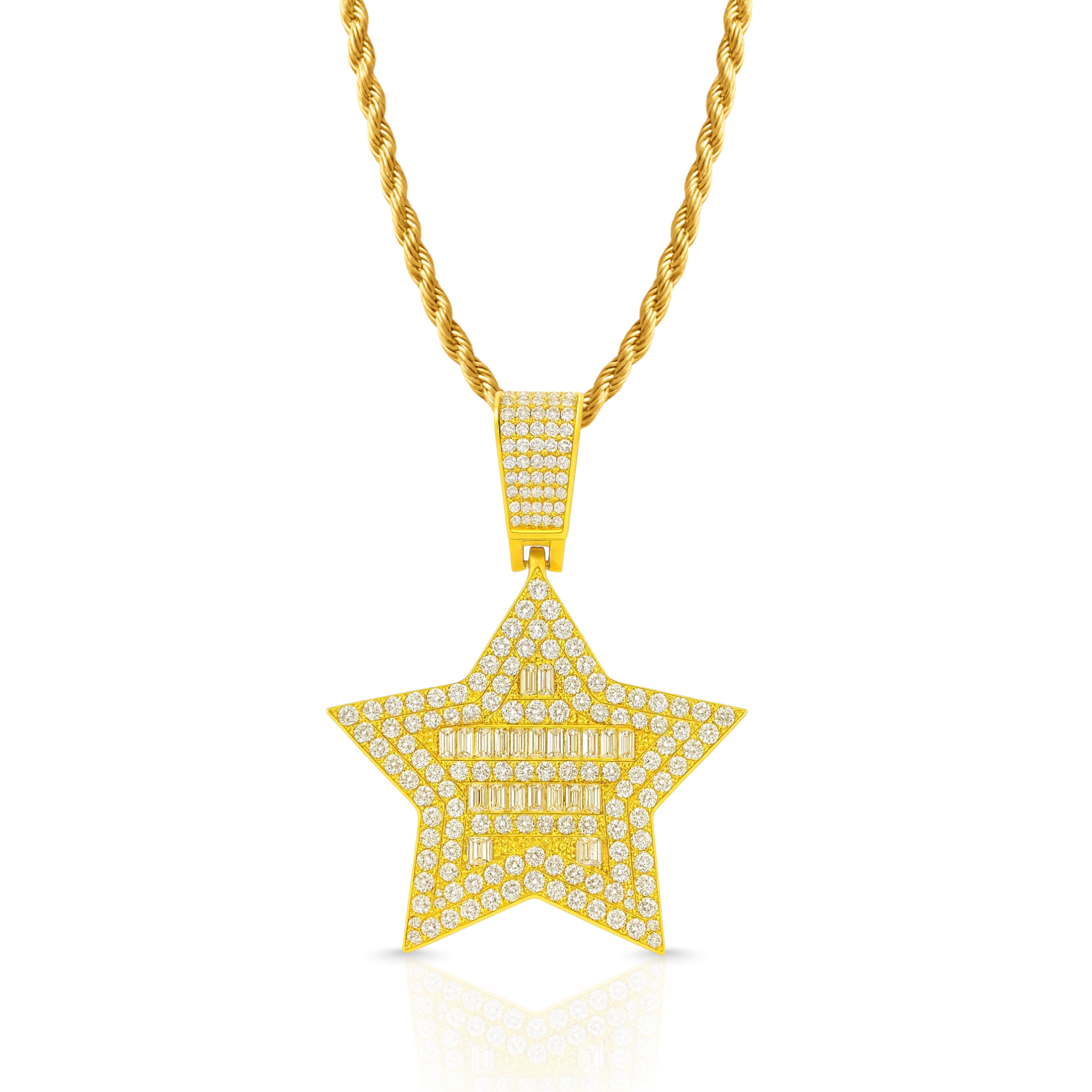 Star Diamond Gold Pendant