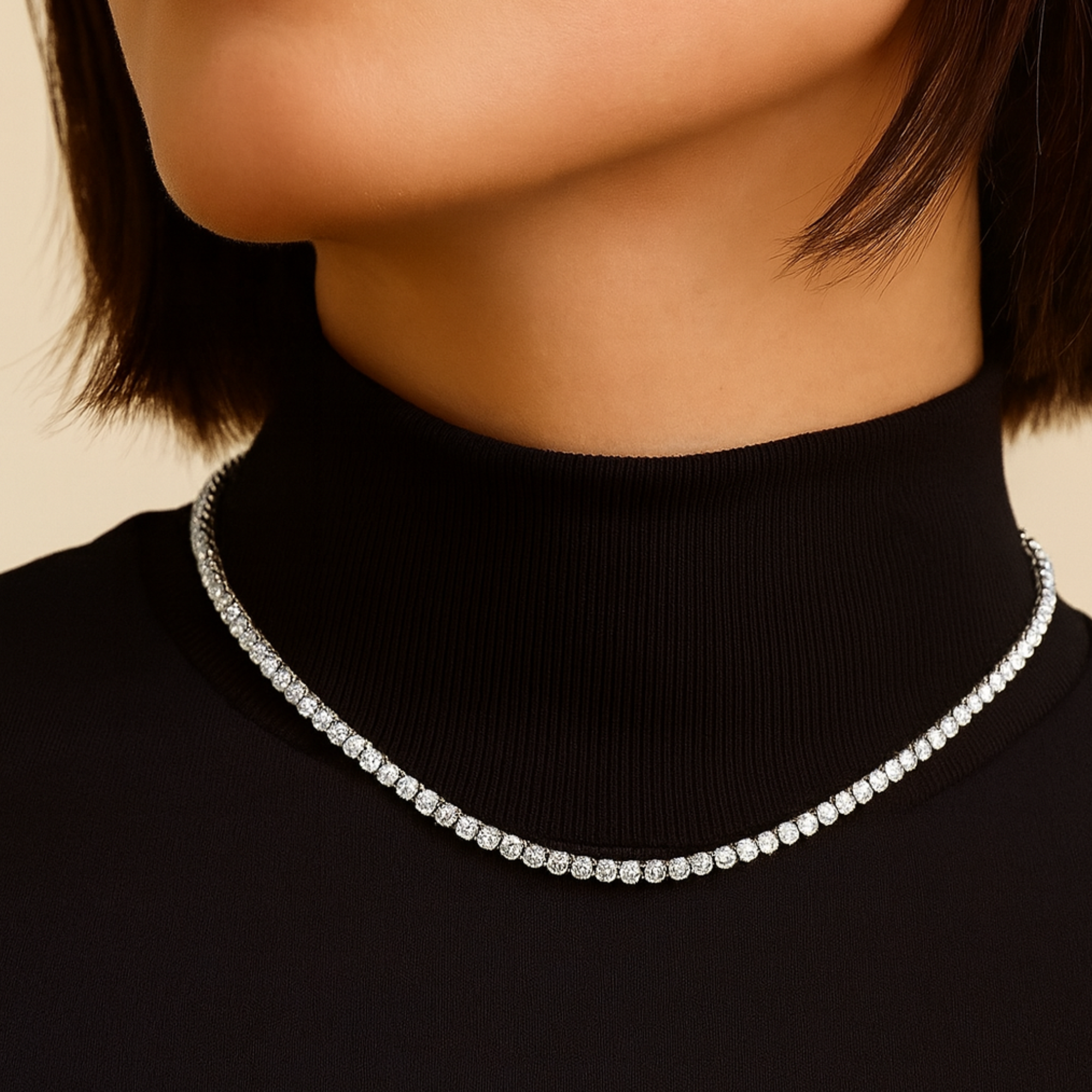 Moissanite Diamond Tennis Chain (3mm) 16cts