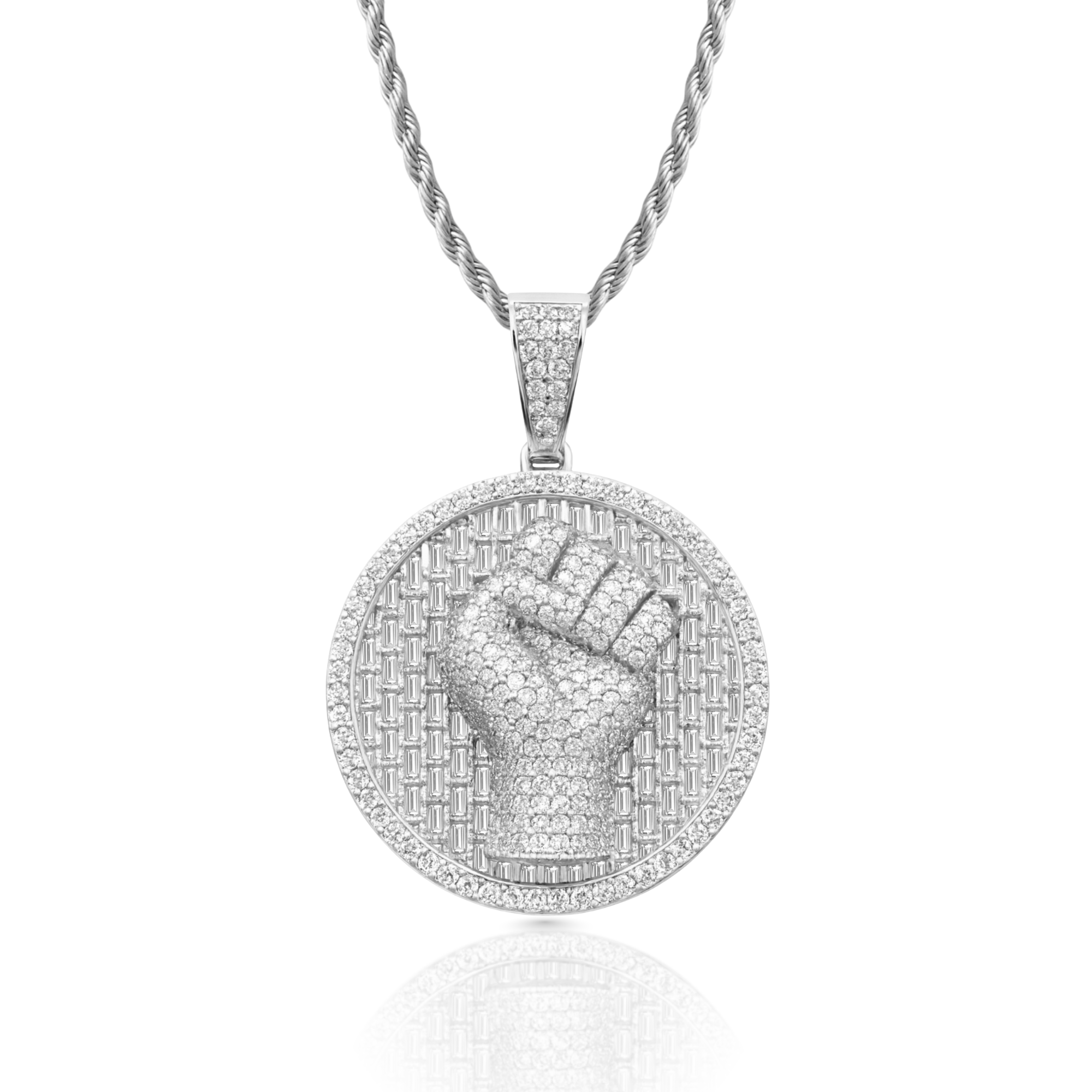 Power Fist Diamond Pendant