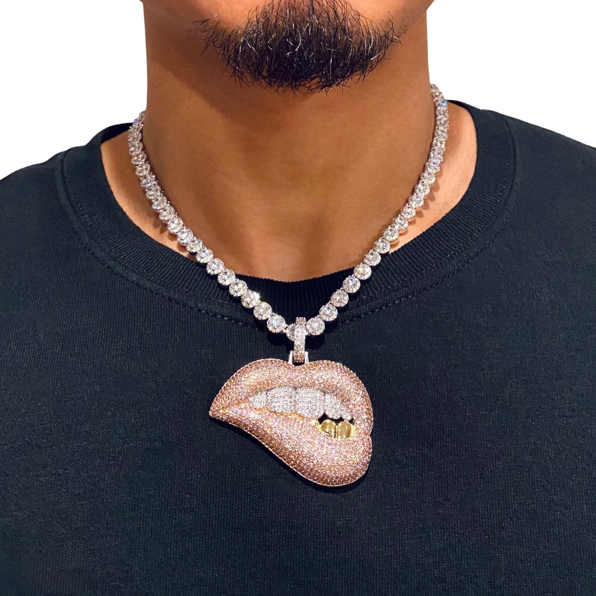 Lips Diamond Pendant