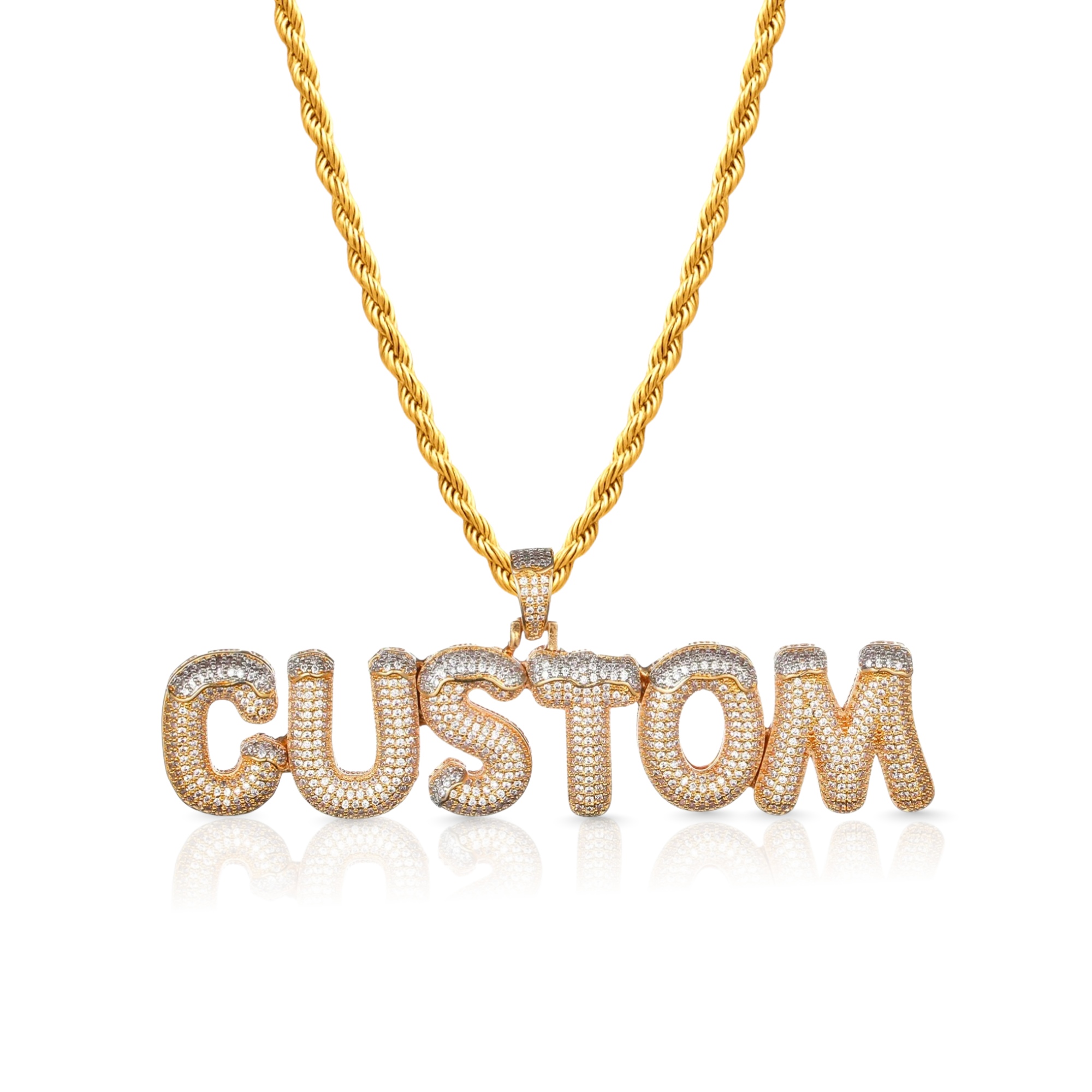 Two Tone Letter Custom Pendant