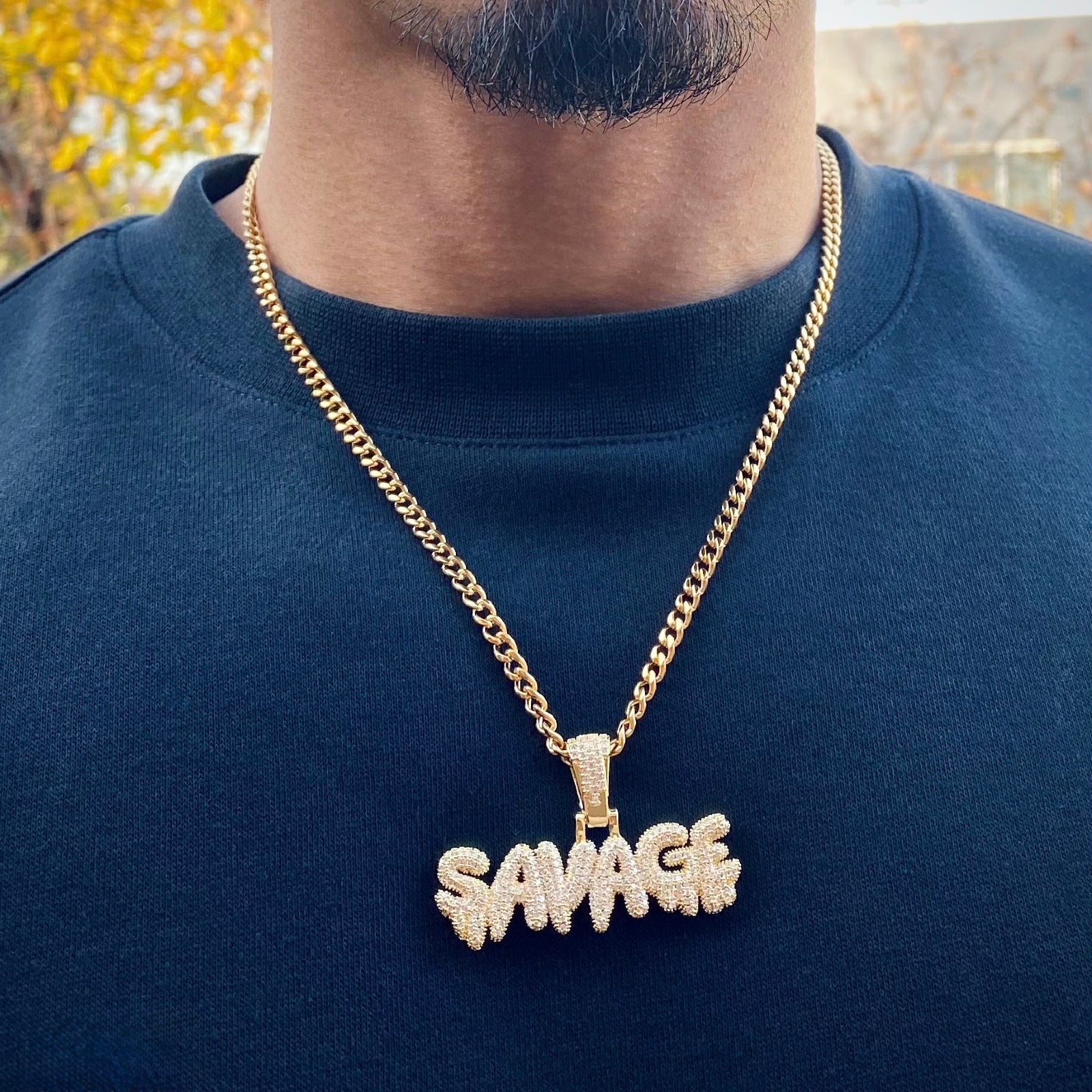 Savage Diamond Gold Pendant