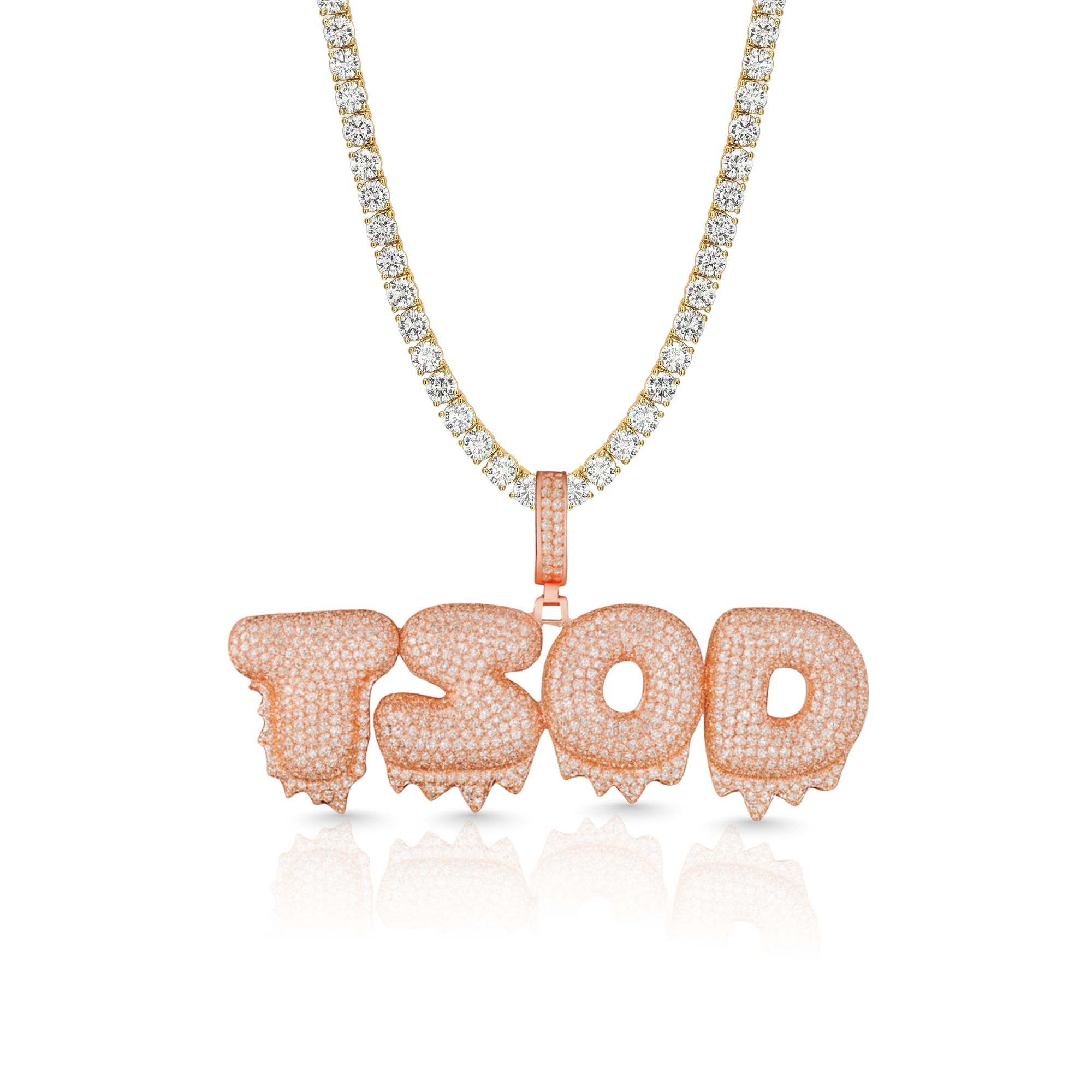 Bubble Drip Diamond Custom Pendant