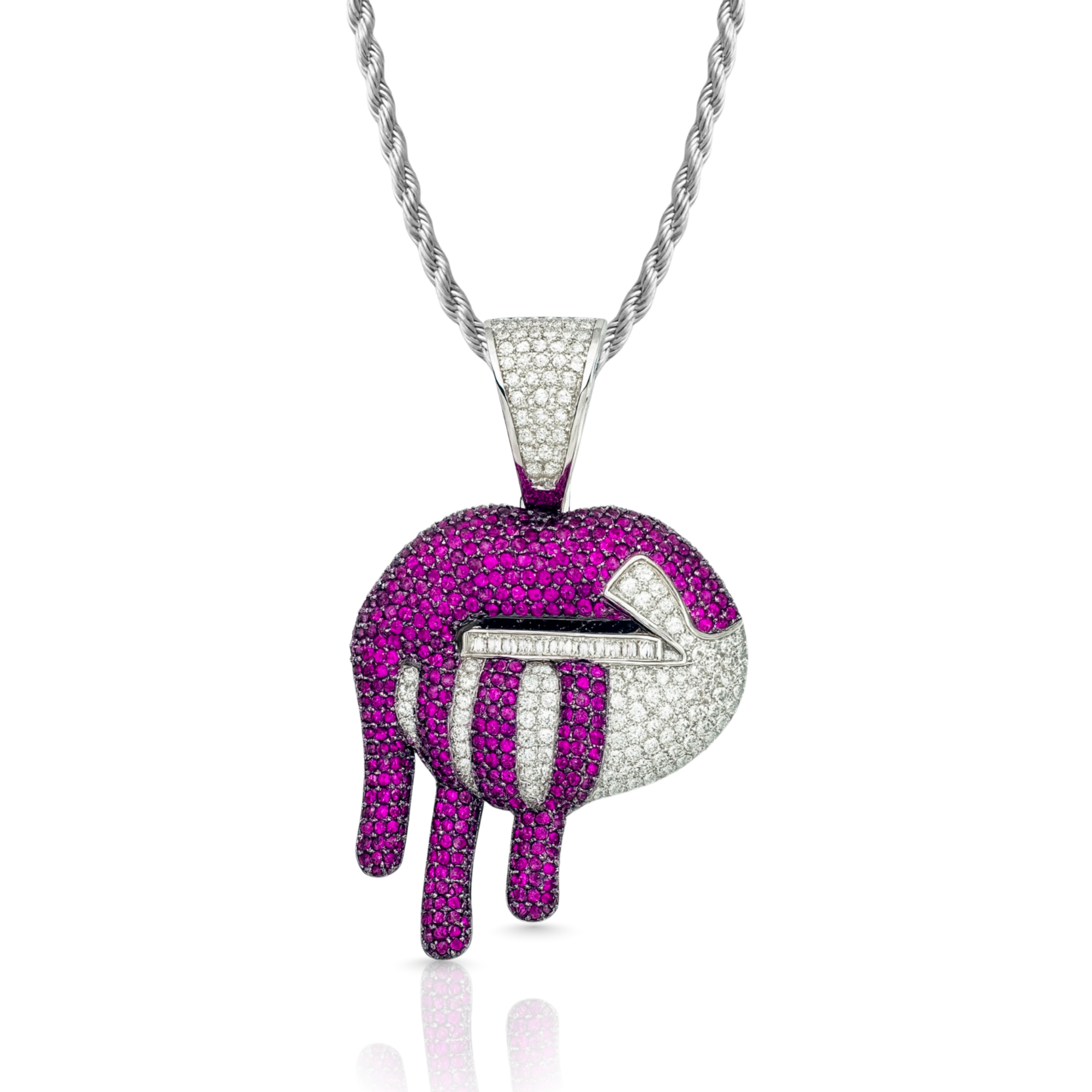 Drip Lip Diamond Pendant