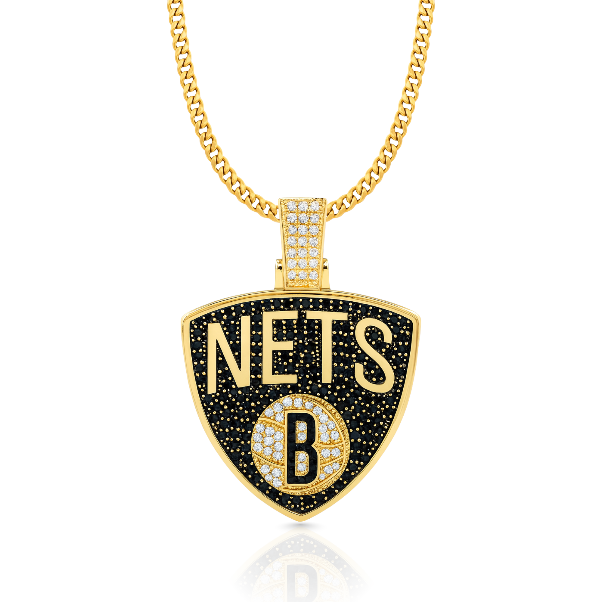 Nets Diamond Gold Pendant