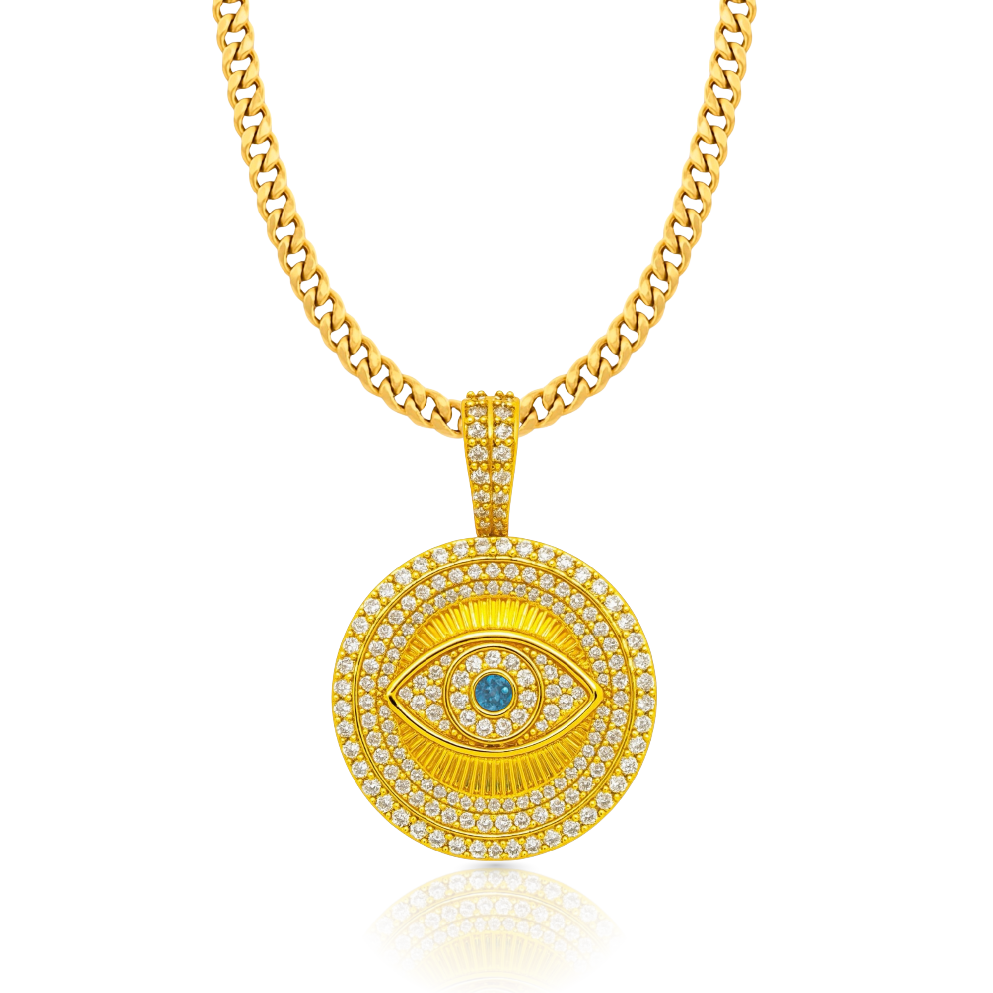 Evil Eye Diamond Gold Pendant