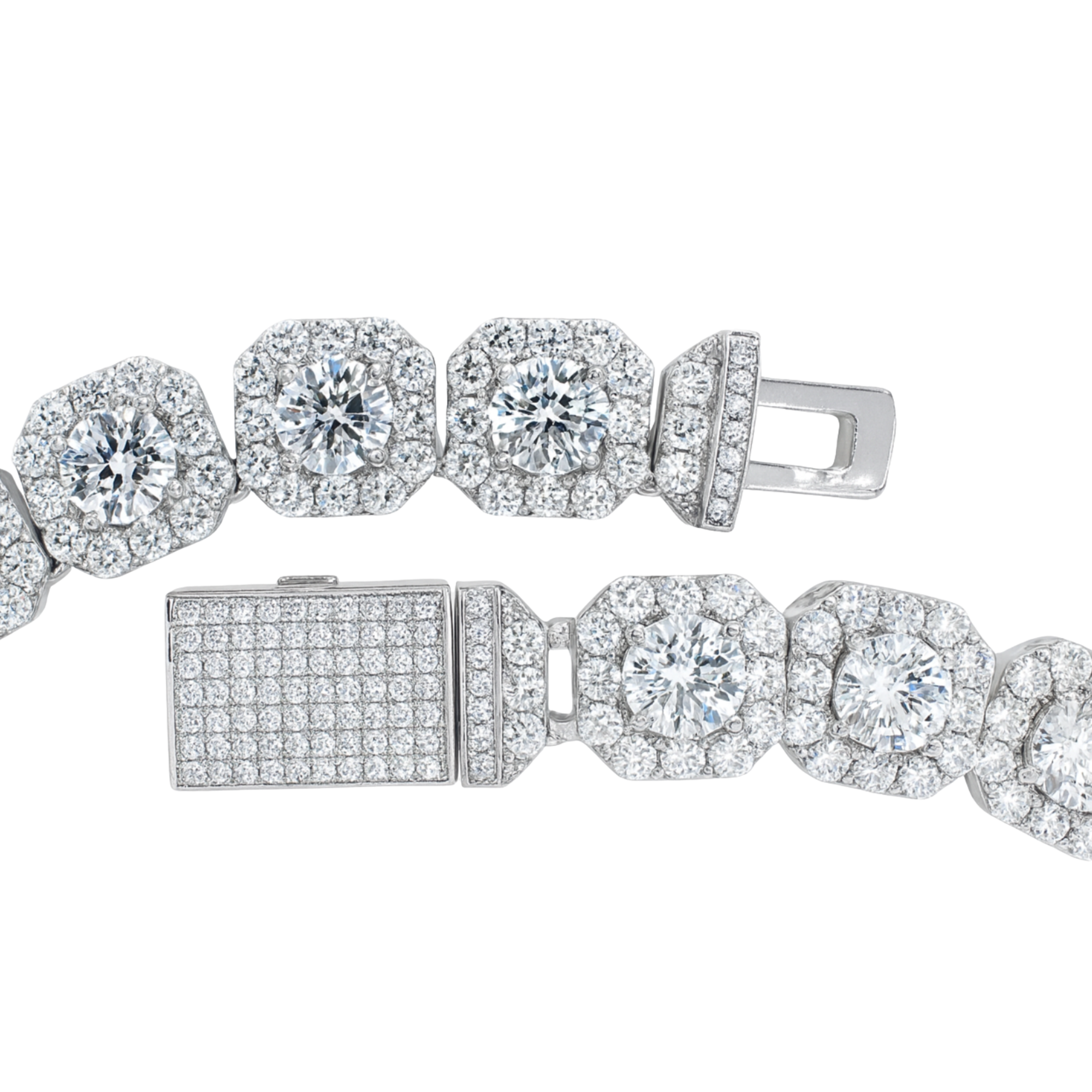 Clustered Tennis Bracelet 12mm