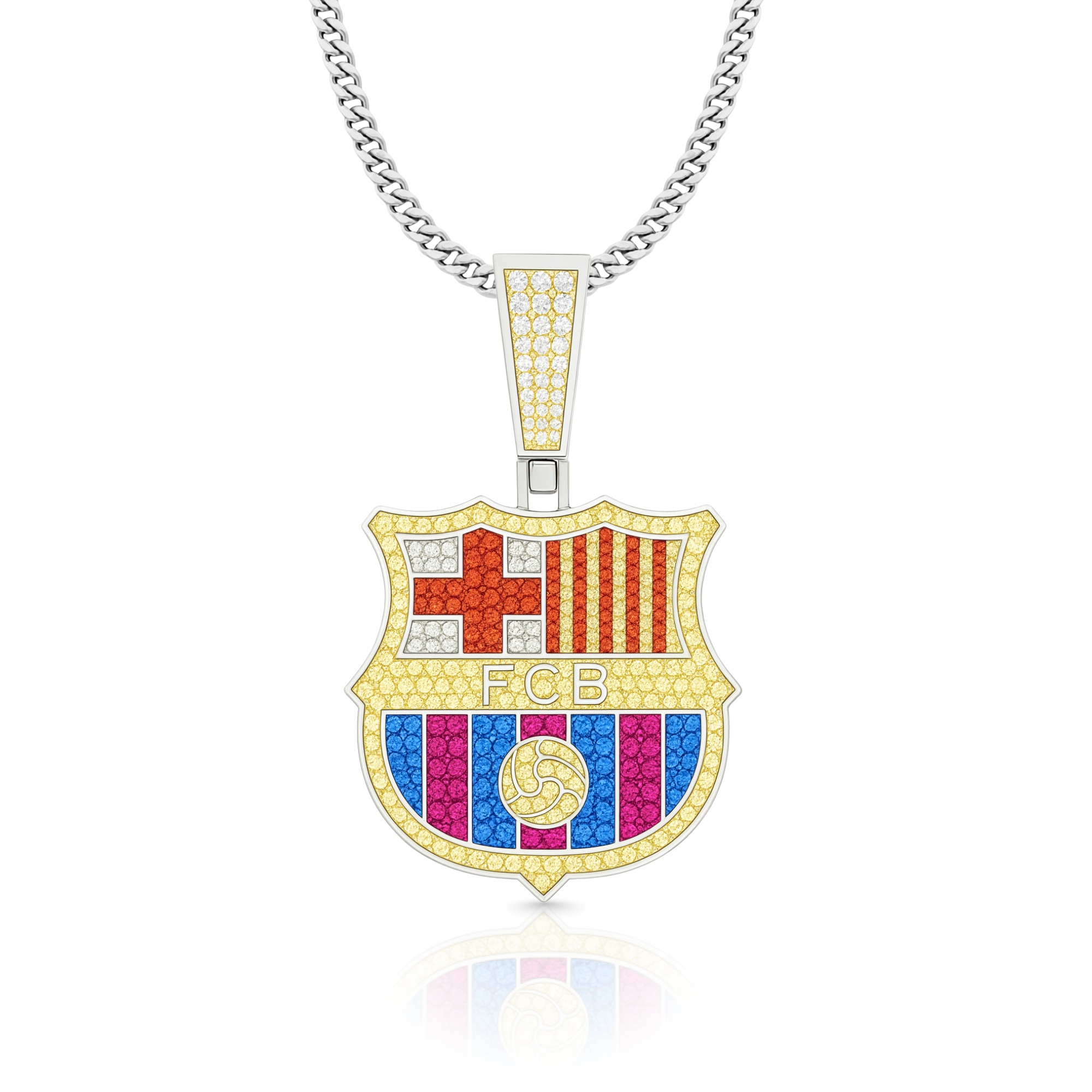 Barcelona FC Diamond Pendant