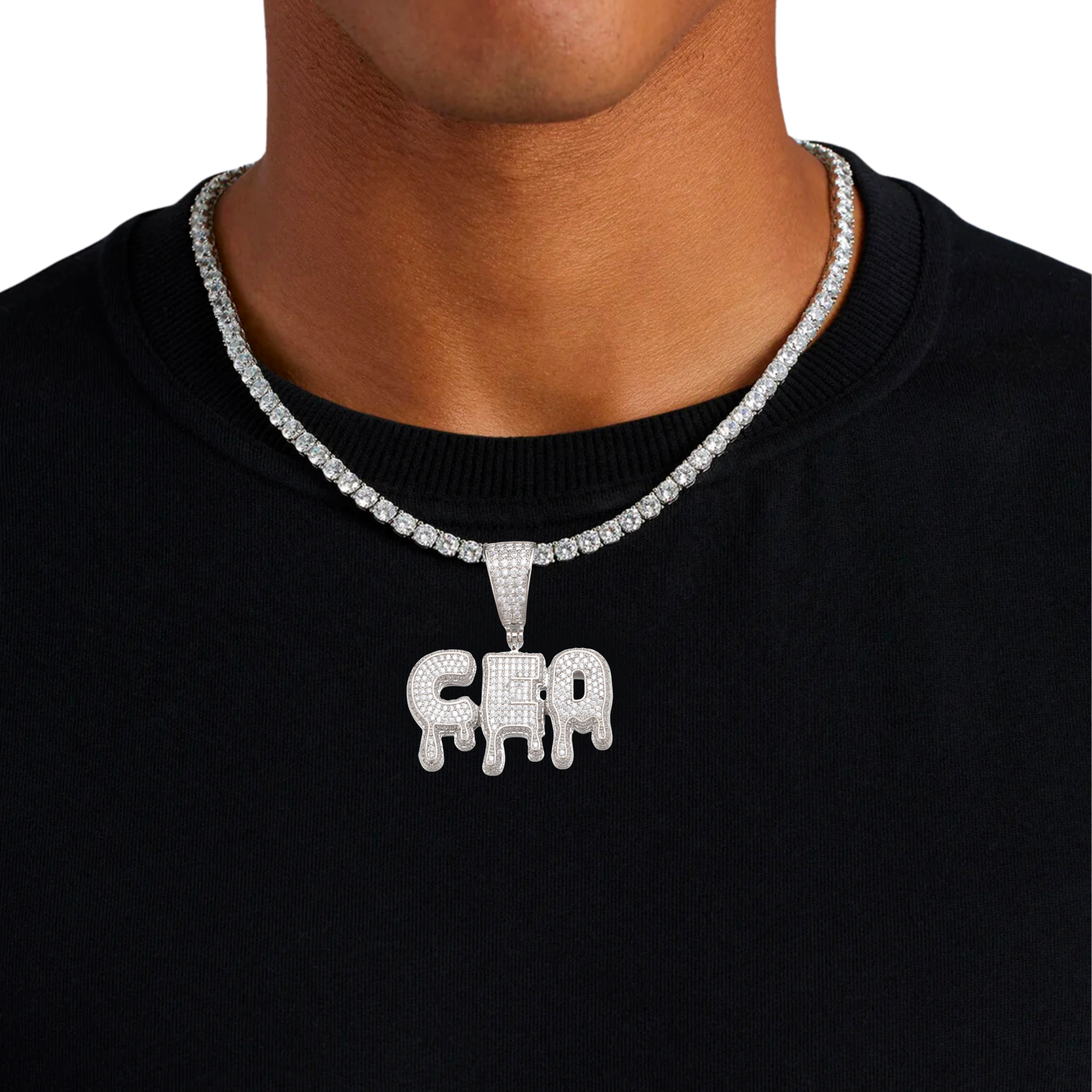 Drip Letter Custom Pendant