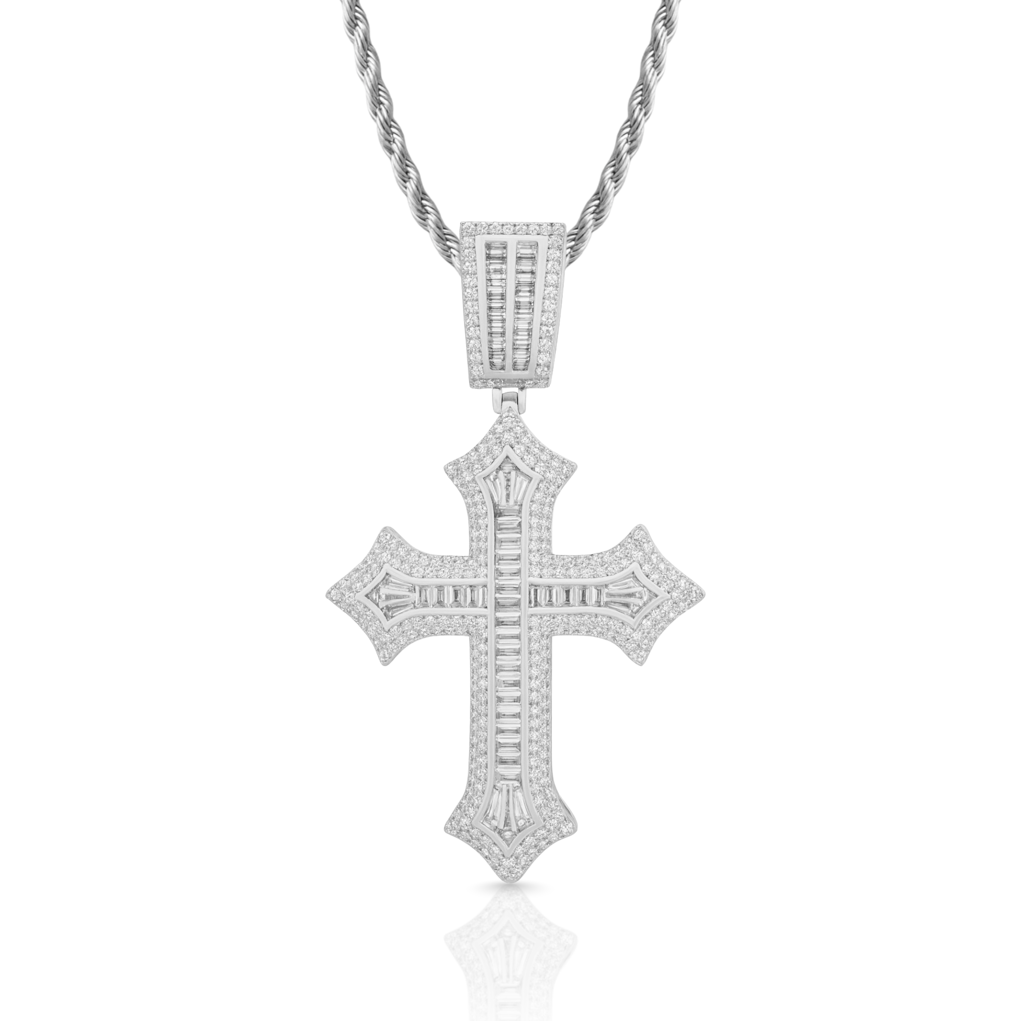 Large Cross Diamond Pendant