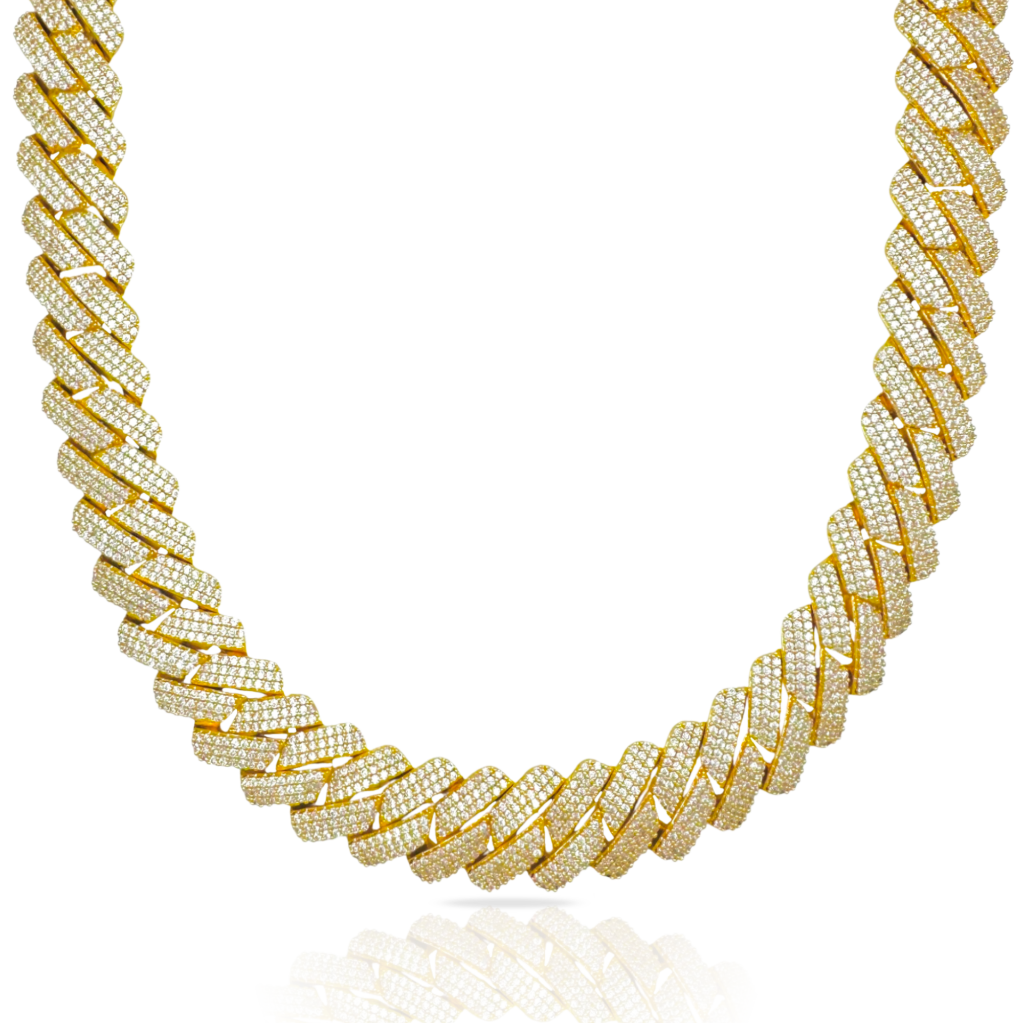 Diamond Prong Chain 19mm – GoldStarsDC Jewelry Co