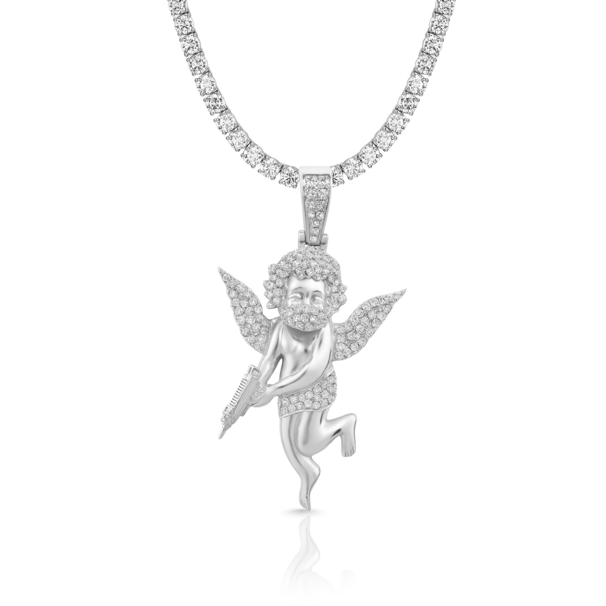 Moissanite Angel Pendant 1.0cts