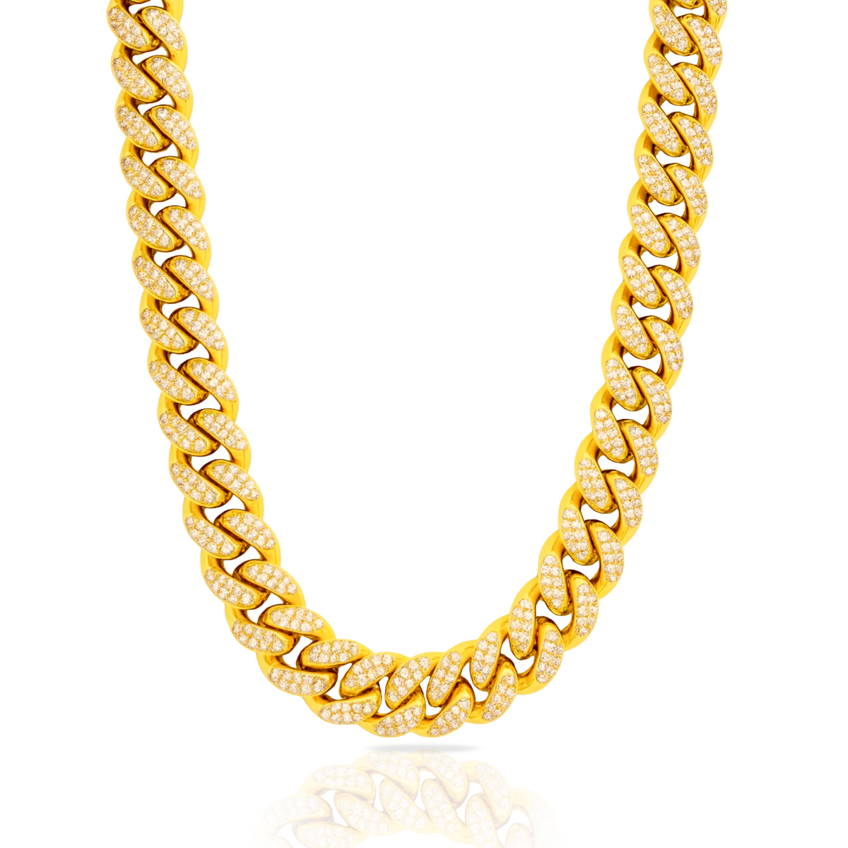 Miami Cuban Diamond Chain 12mm – GoldStarsDC Jewelry Co.