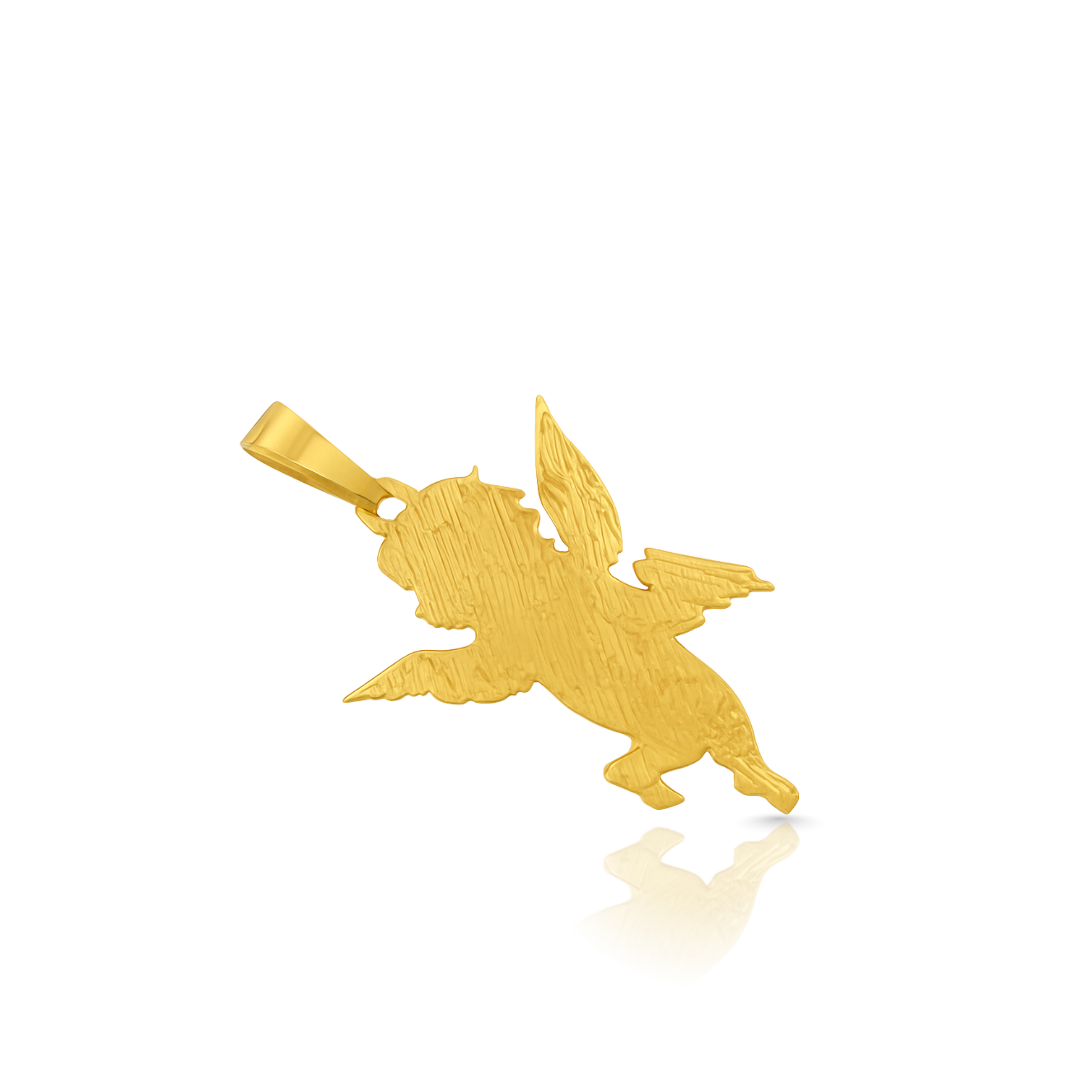 Moissanite Angel Gold Pendant 1.0cts