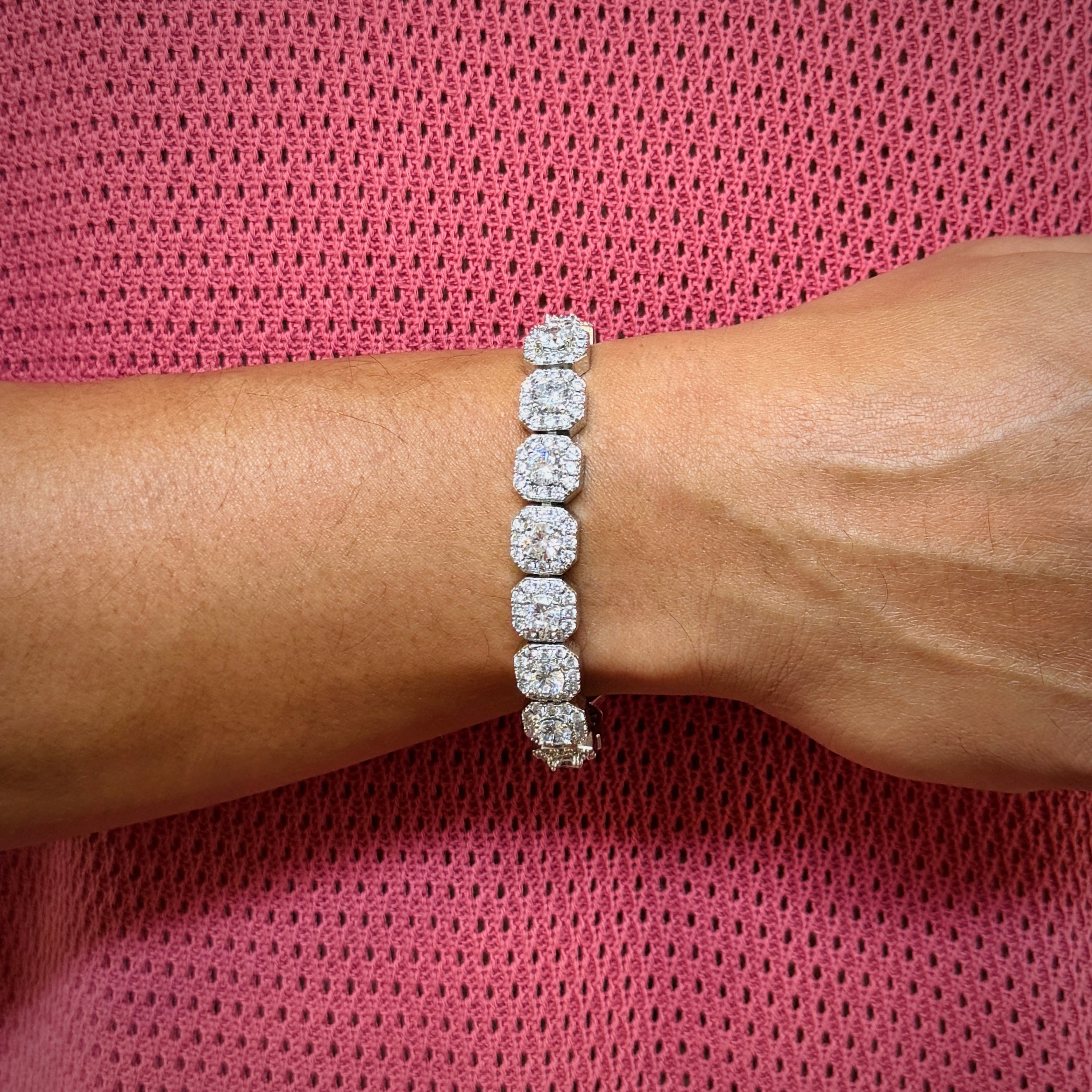 Clustered Tennis Bracelet 10mm