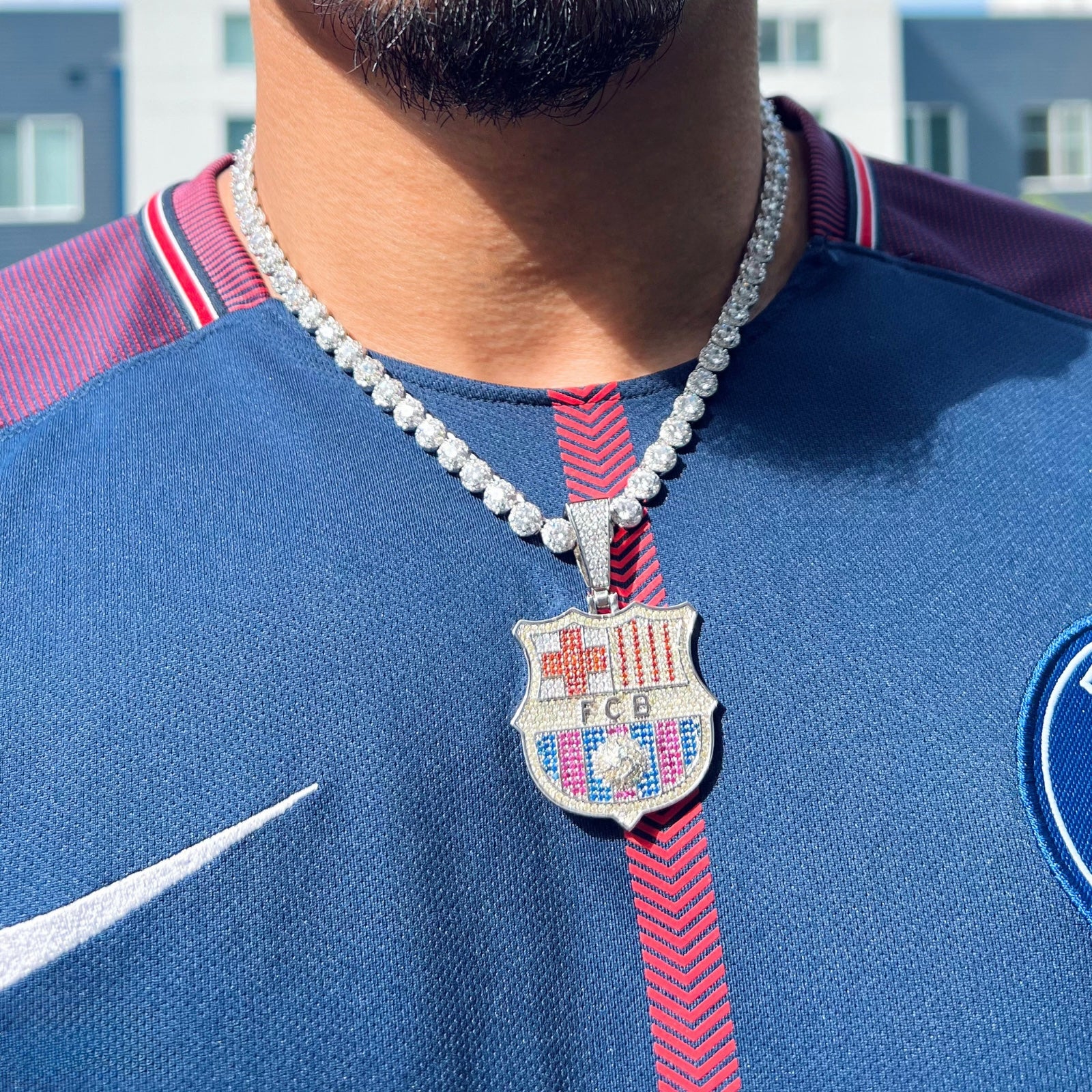 Barcelona FC Diamond Pendant