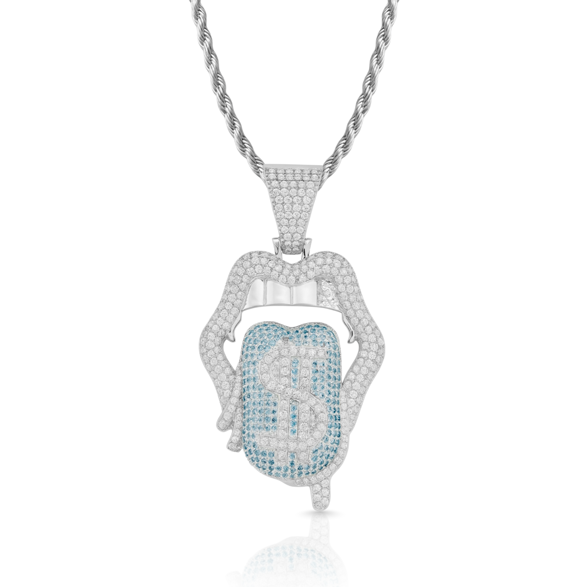 Money Talk Blue Diamond Pendant
