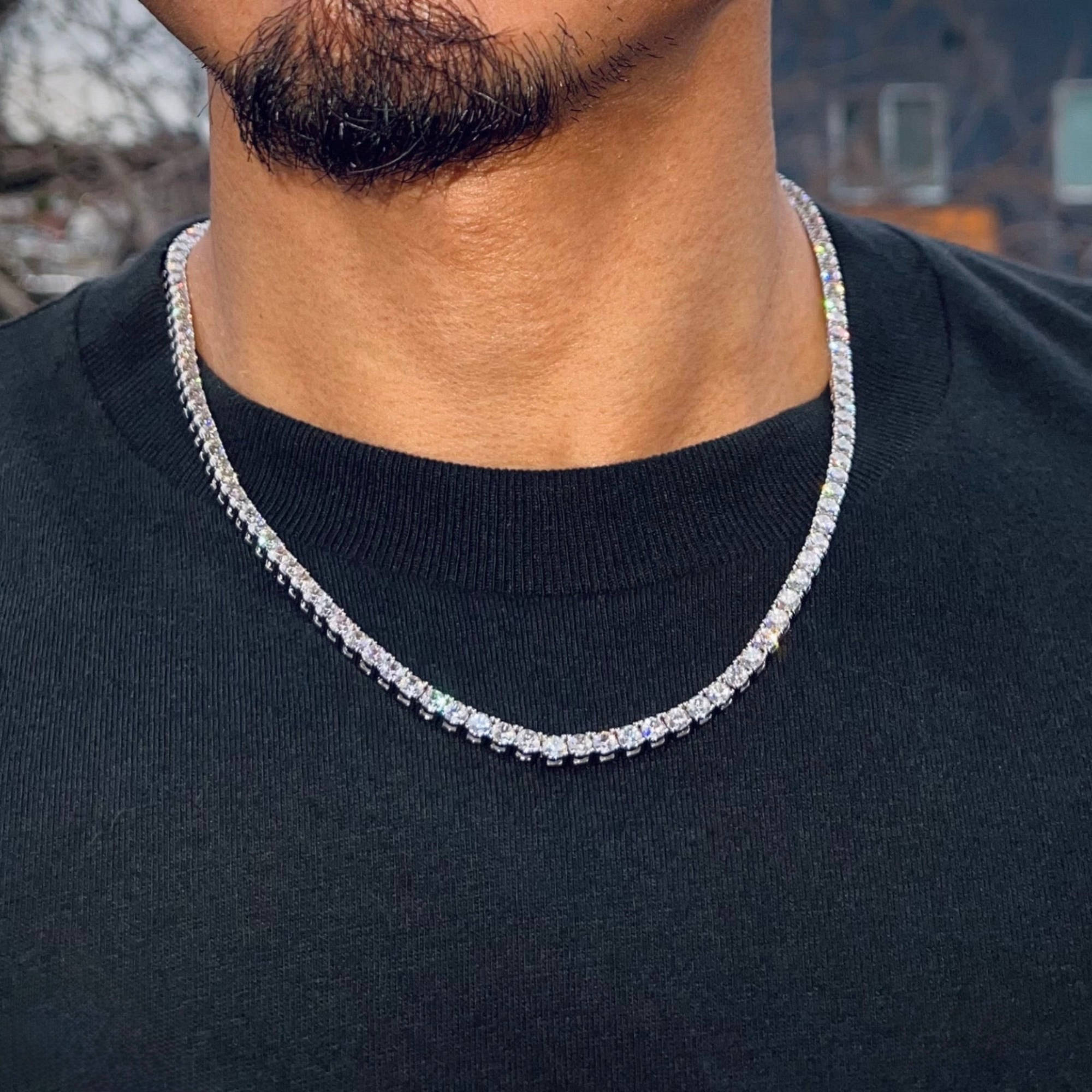 Moissanite Diamond Tennis Chain (4mm) 36cts