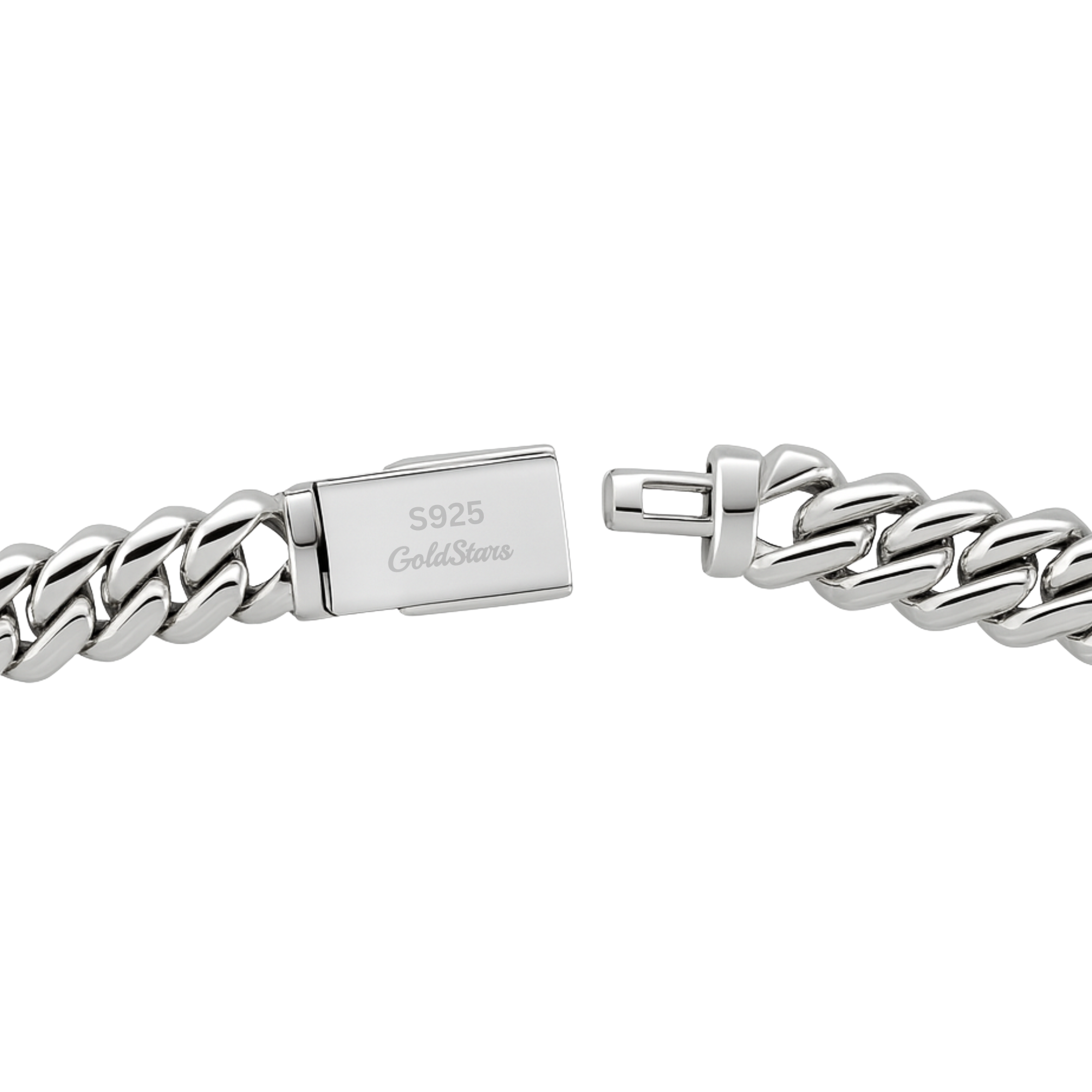 Moissanite Diamond Prongs Chain (8mm) 12cts