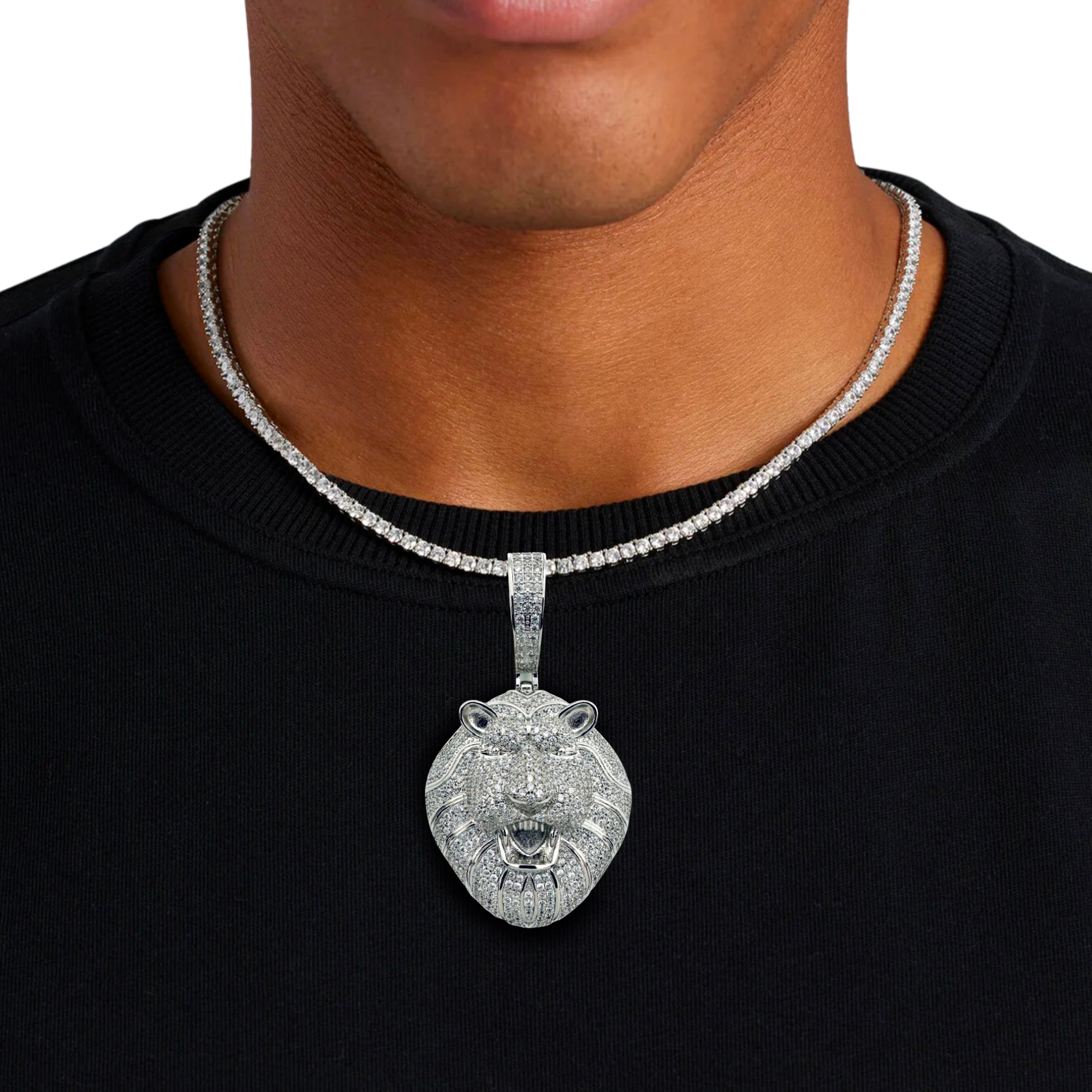 Lion Diamond Pendant