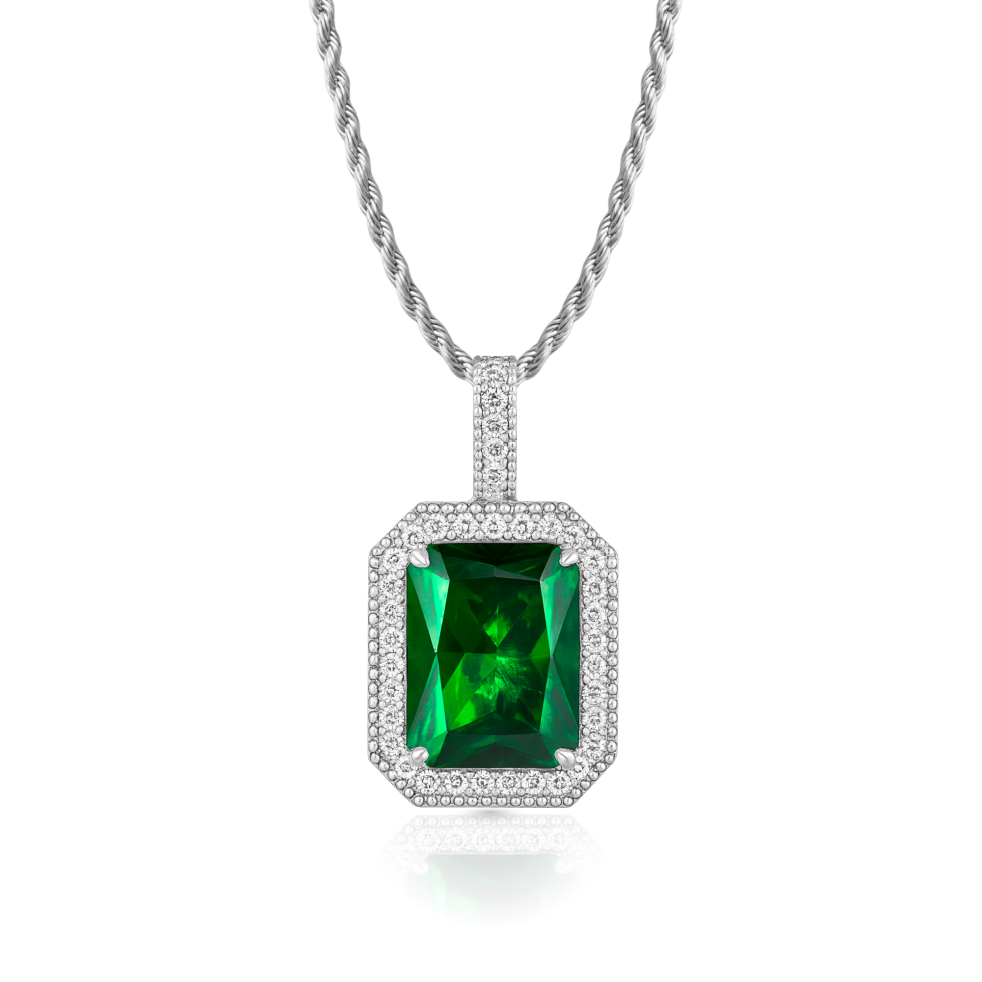 Emerald Green Diamond Pendant