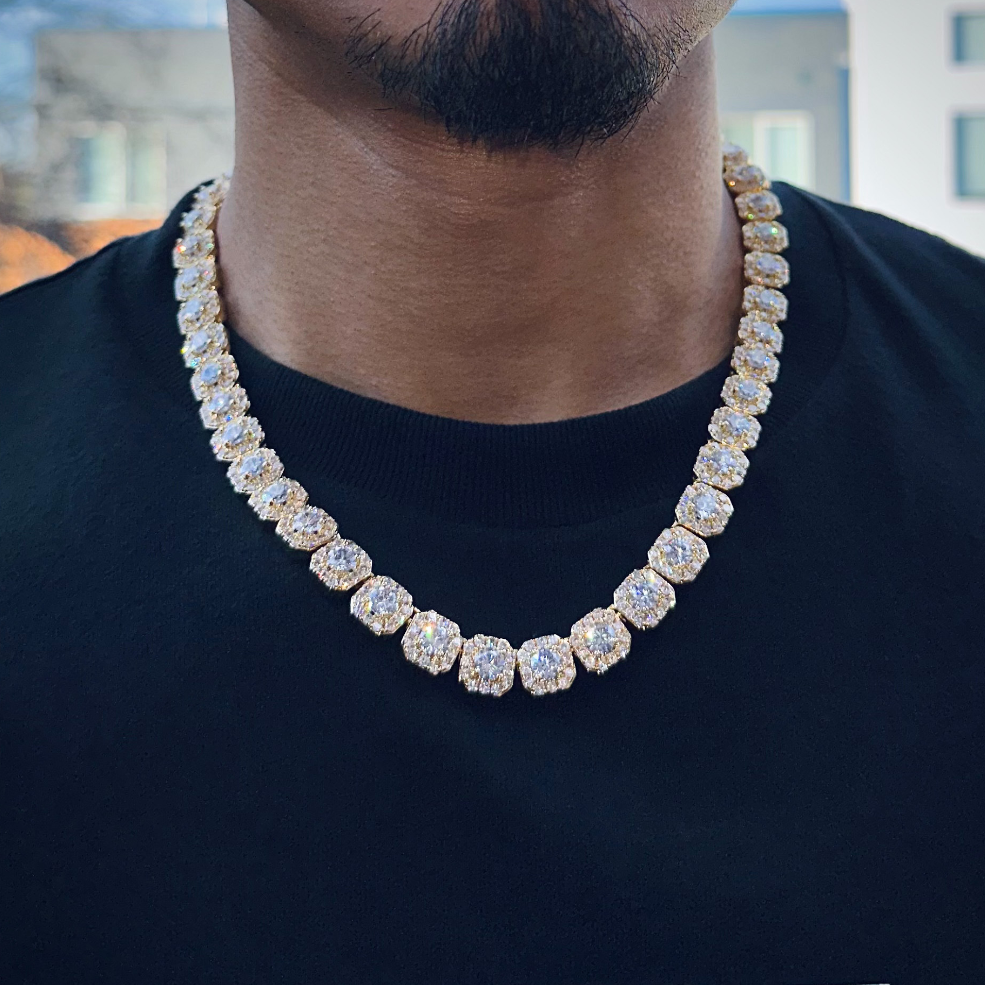 Clustered Tennis Chain Set 10mm