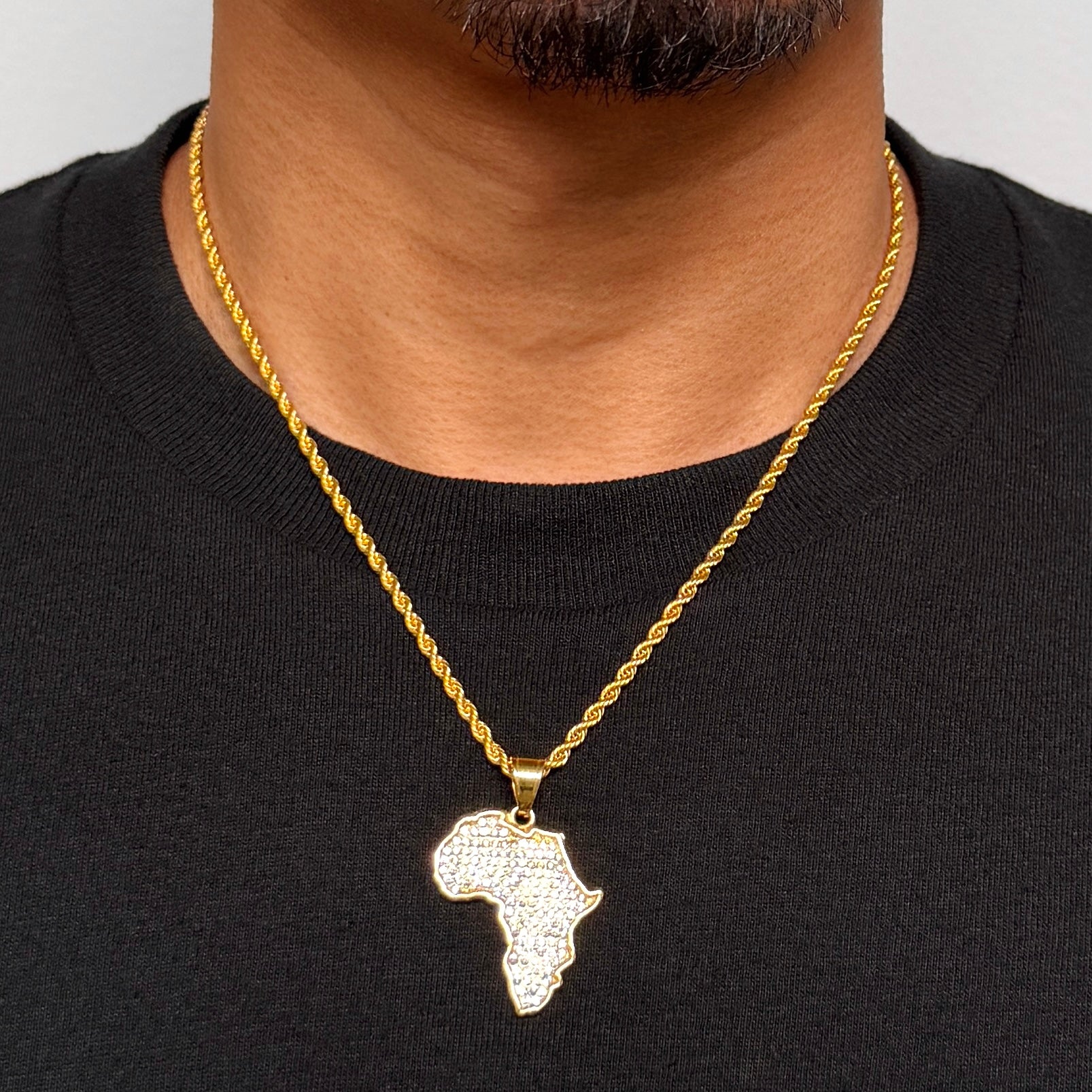 Africa Diamond Gold Pendant