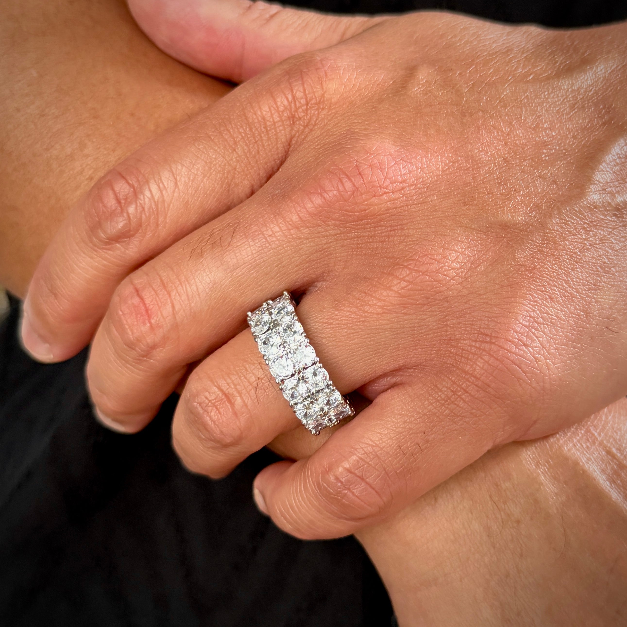 Double Tennis Diamond Ring