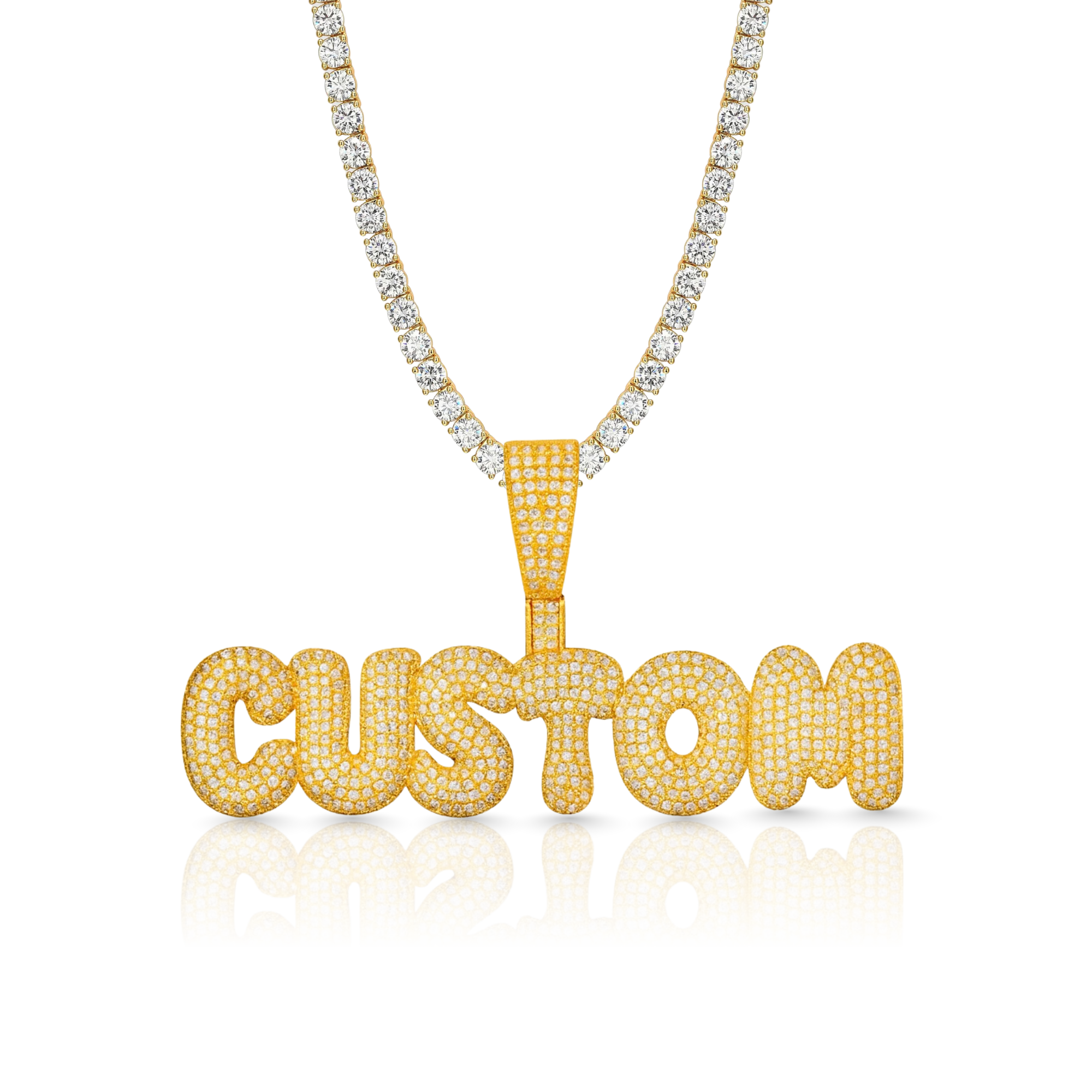 Medium Bubble Letter Custom Pendant