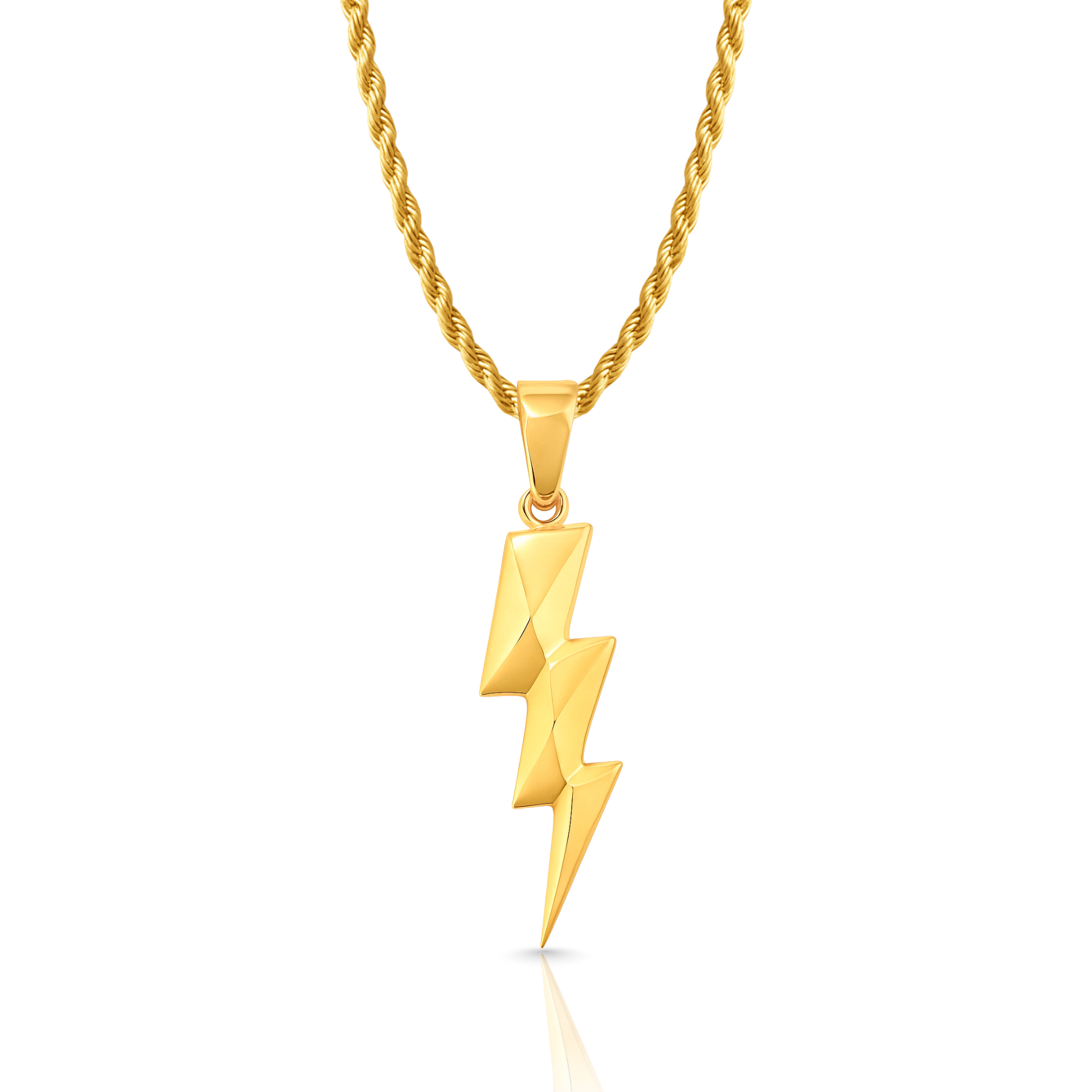 Thunder Bolt Gold Pendant