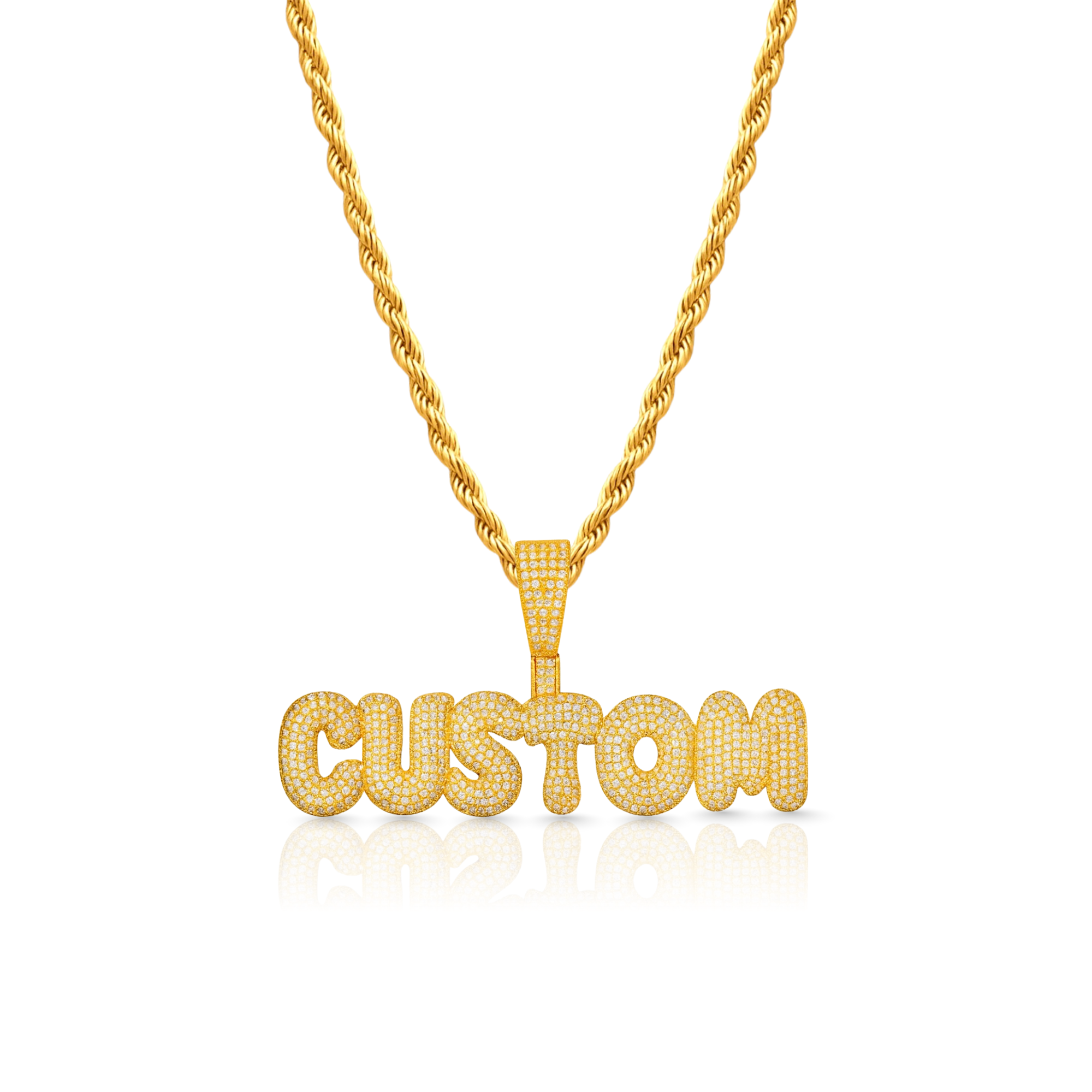 Moissanite Small Letter Bubble Pendant