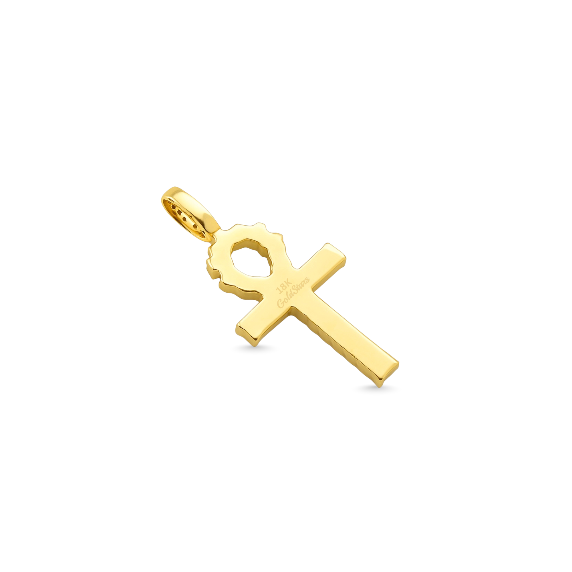 Ankh Cross Diamond Gold Pendant