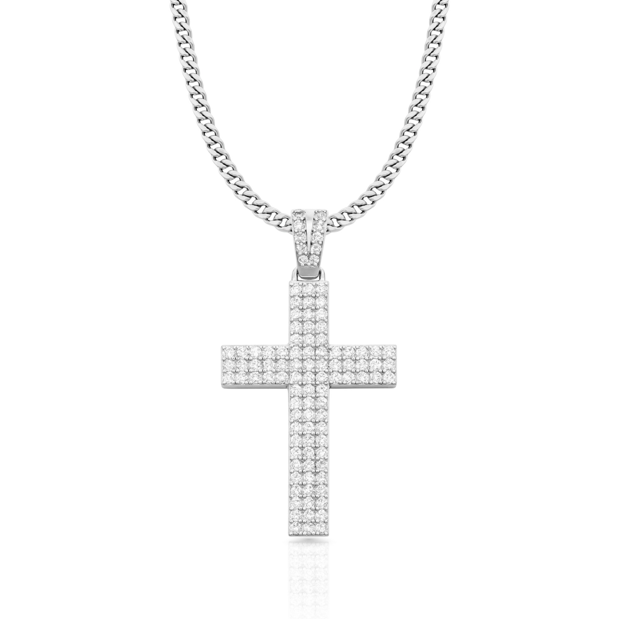 Diamond Paved Cross Pendant