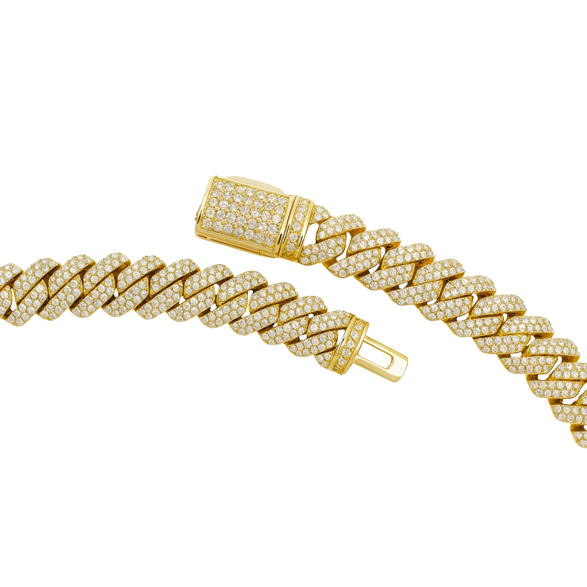 Moissanite Diamond Prongs Chain (8mm) 12cts