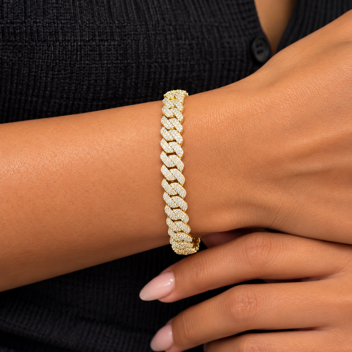 Diamond Prongs Bracelet 14K 8mm