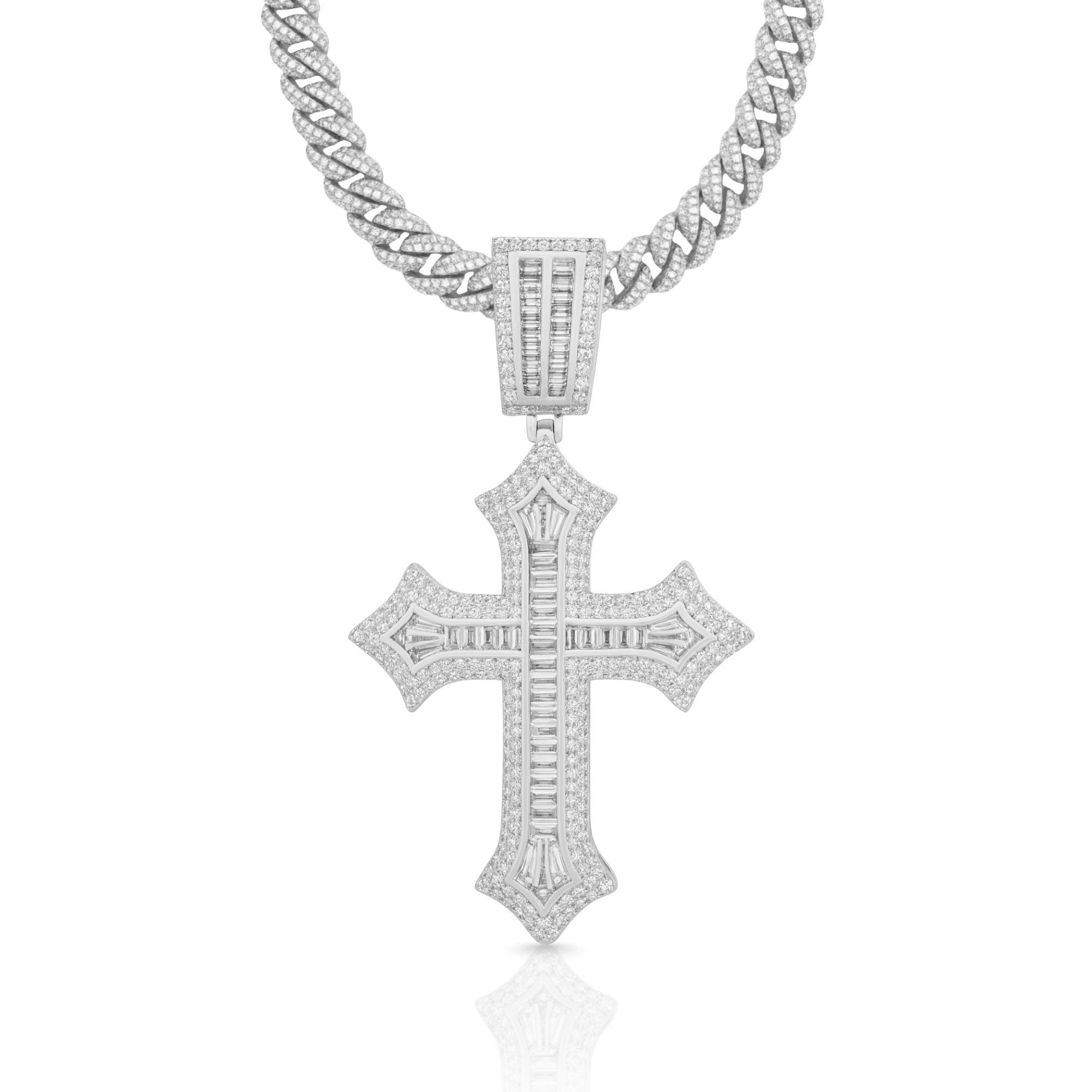 Large Cross Diamond Pendant