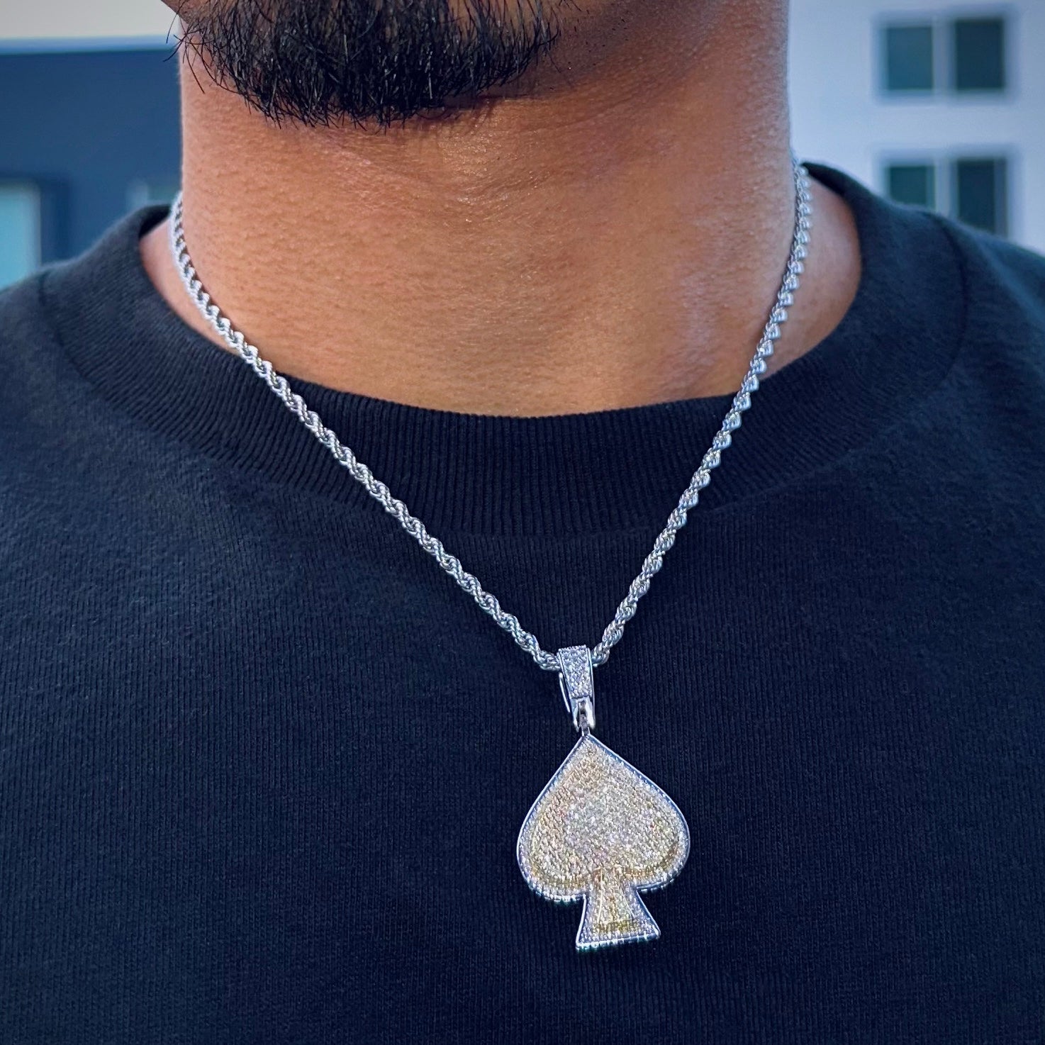 Moissanite ACE Gold Pendant 3.2cts