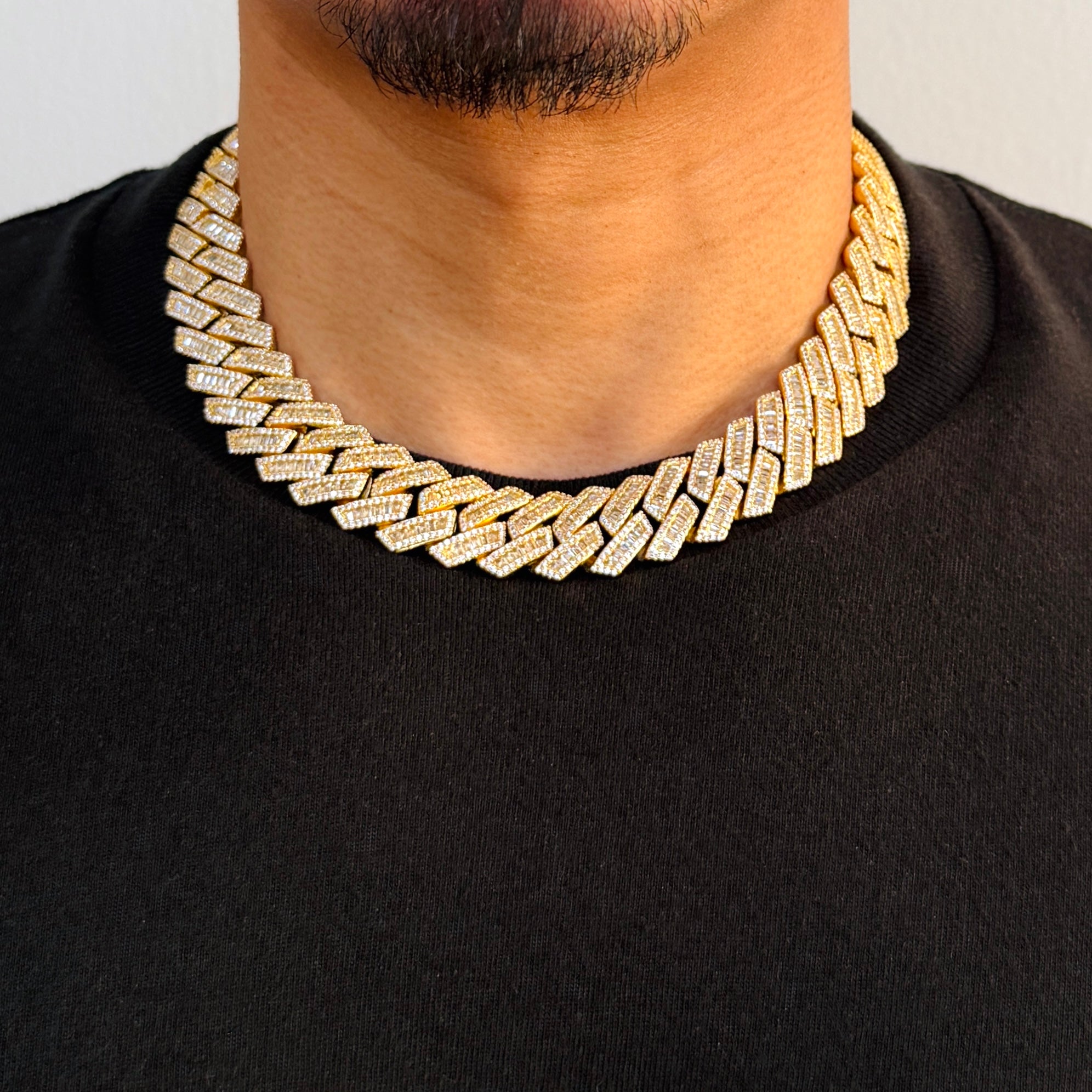 Baguette Prong Chain 20mm