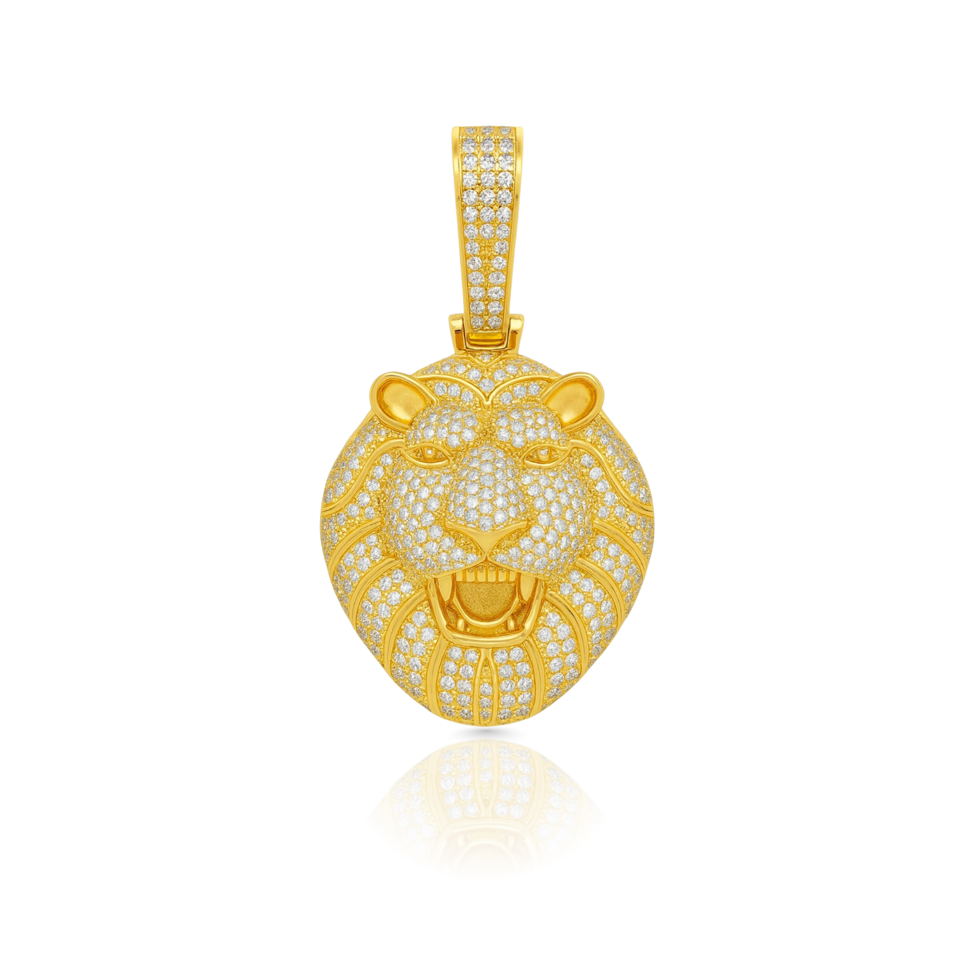 Lion Diamond Gold Pendant