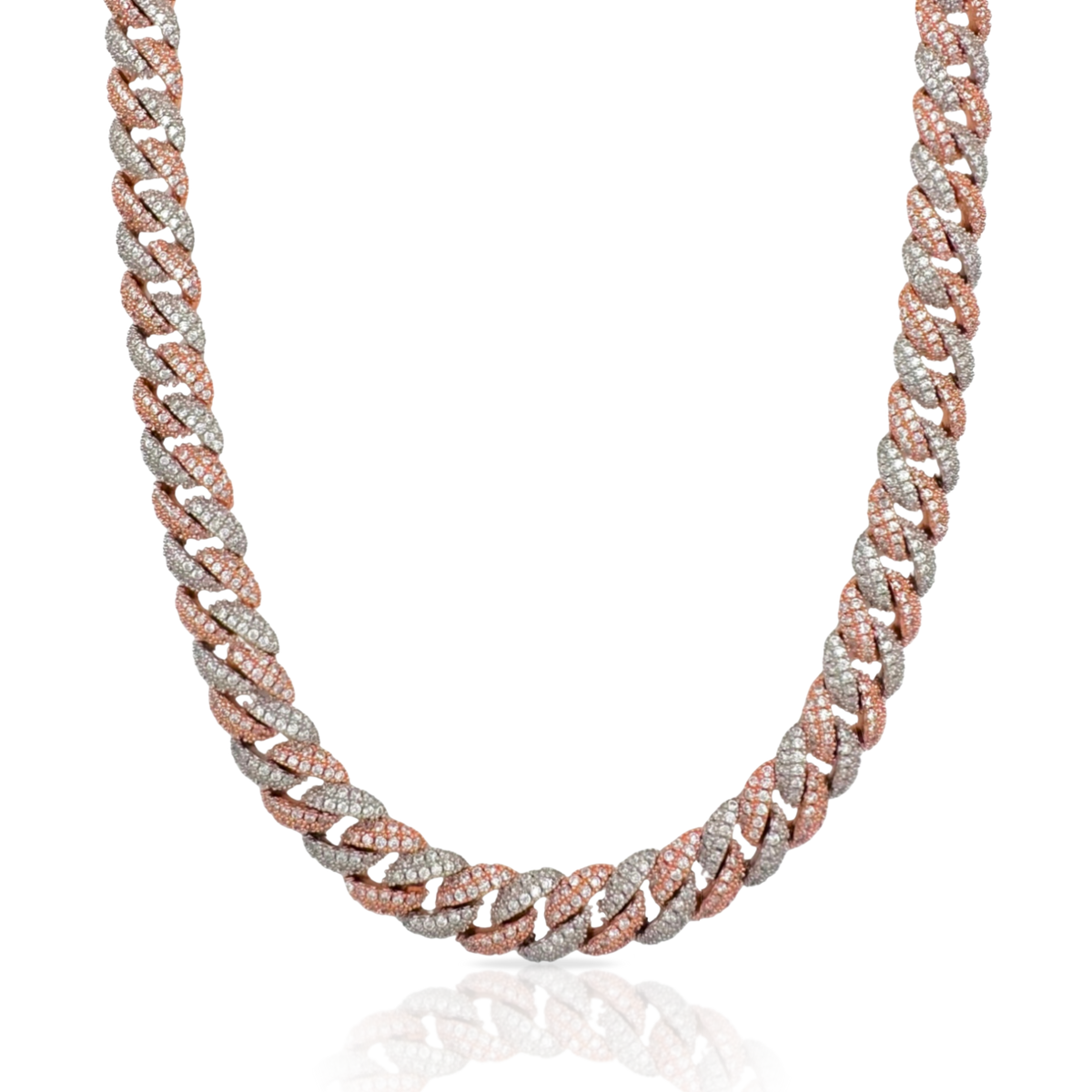 Two Tone South Beach Diamond Chain 8mm – GoldStarsDC Jewelry Co.