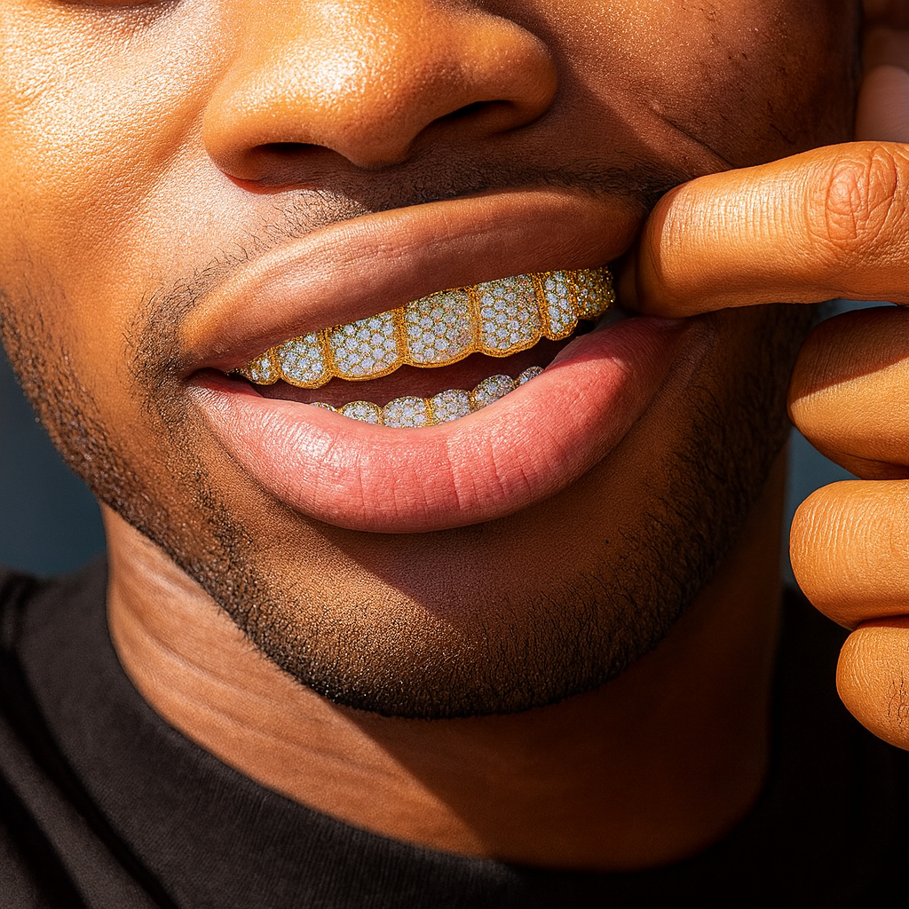 Miami Gold Diamond Grillz
