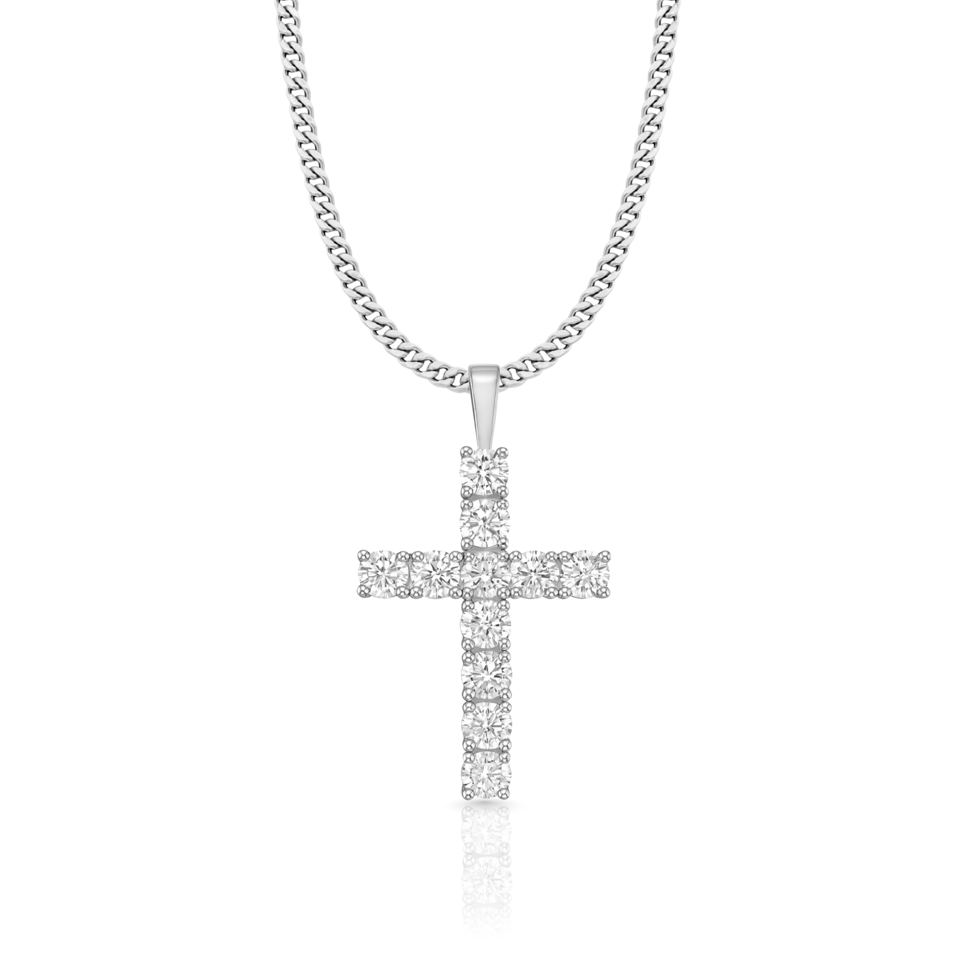 Moissanite Cross Pendant Set