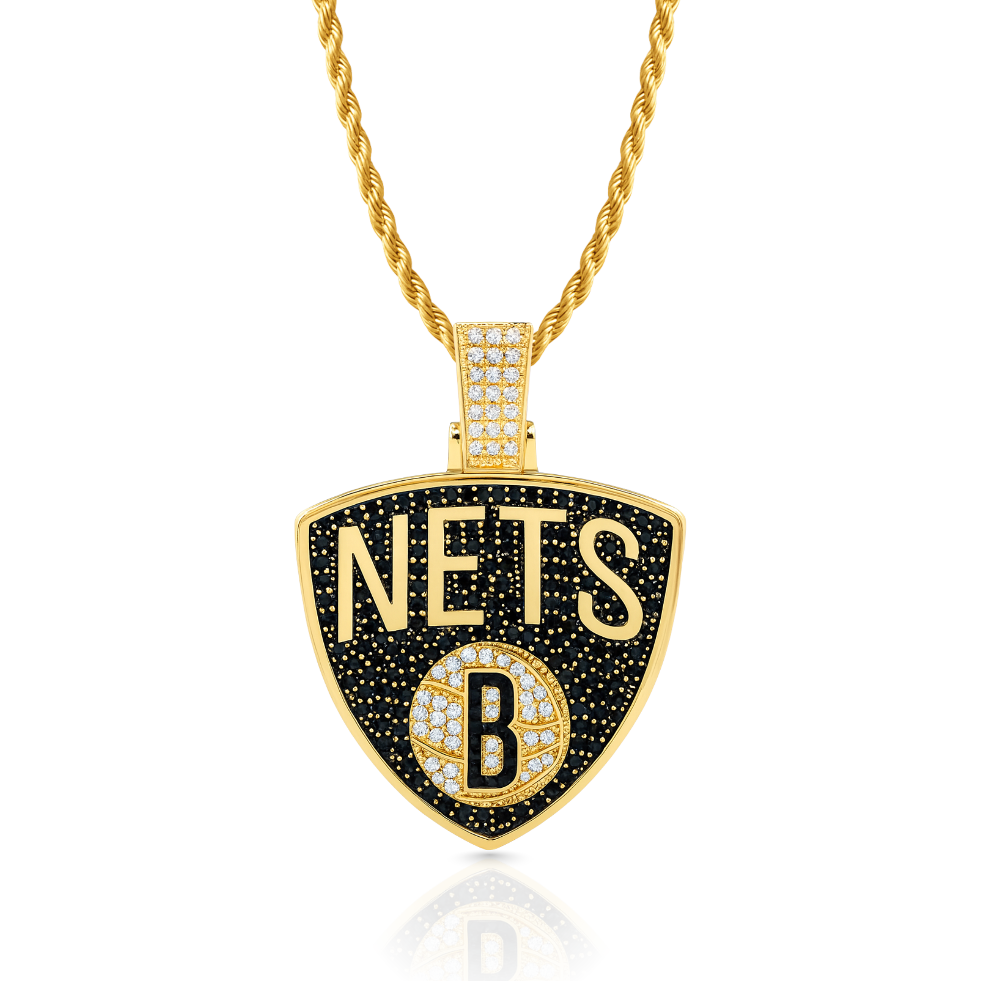 Nets Diamond Gold Pendant