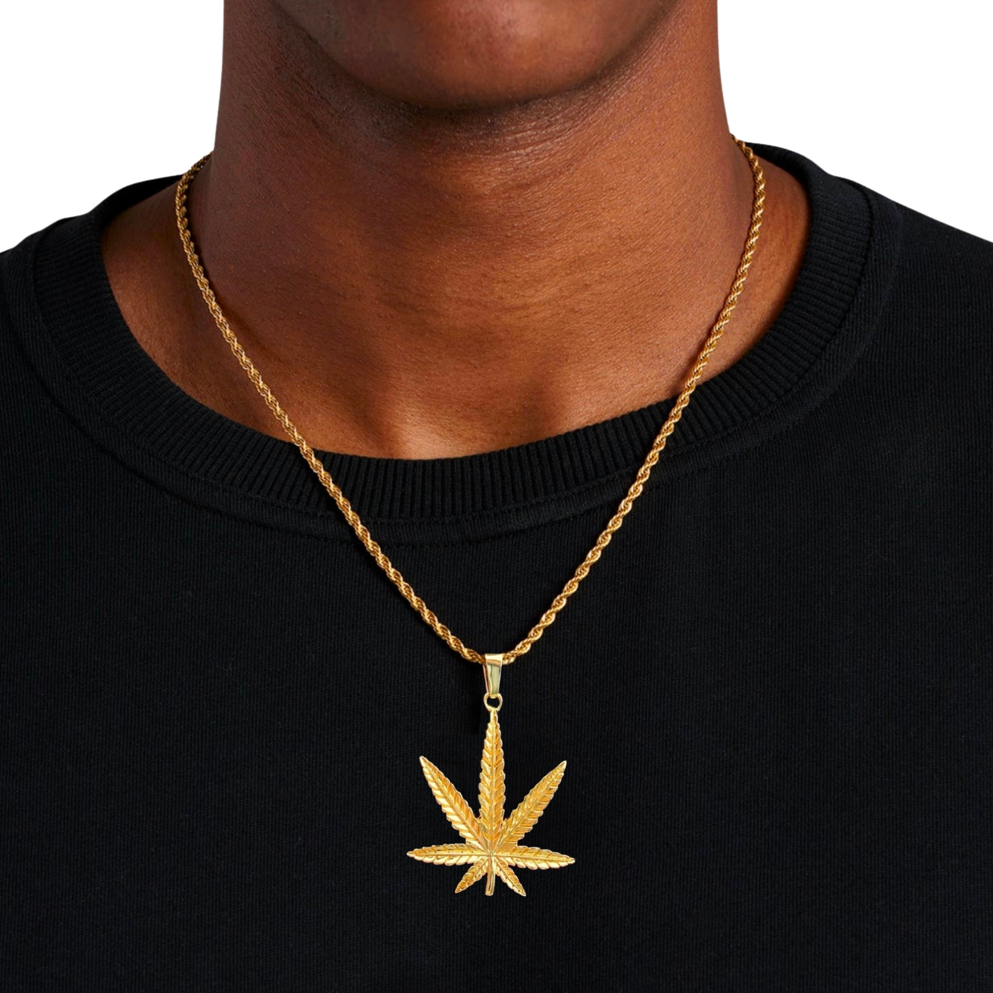 Weed Gold Pendant