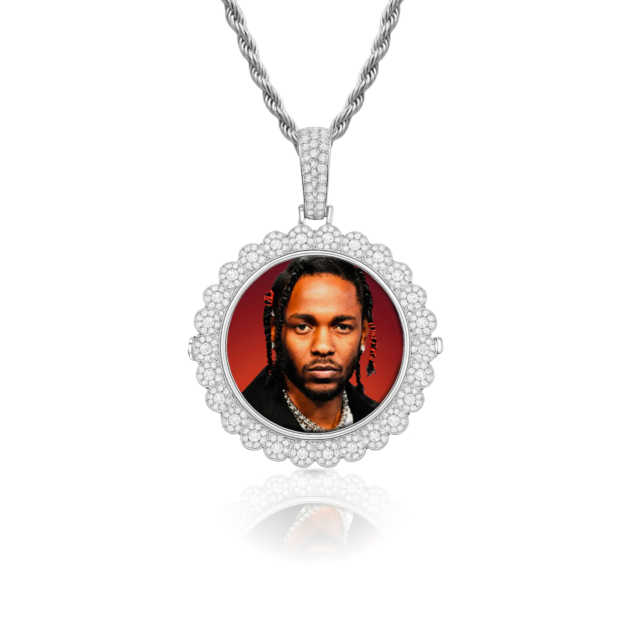 Clustered Round Custom Photo Pendant