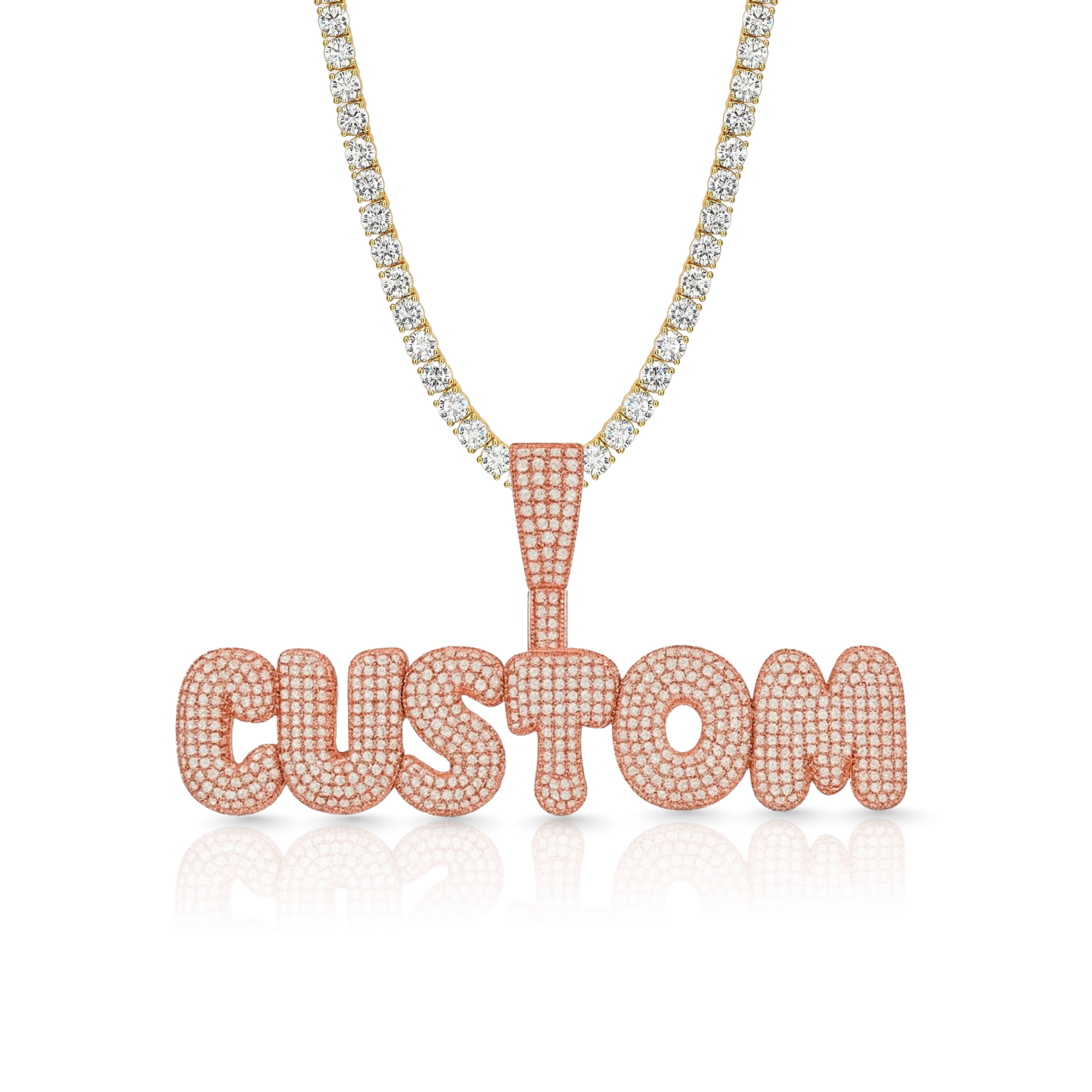 Medium Bubble Letter Custom Pendant
