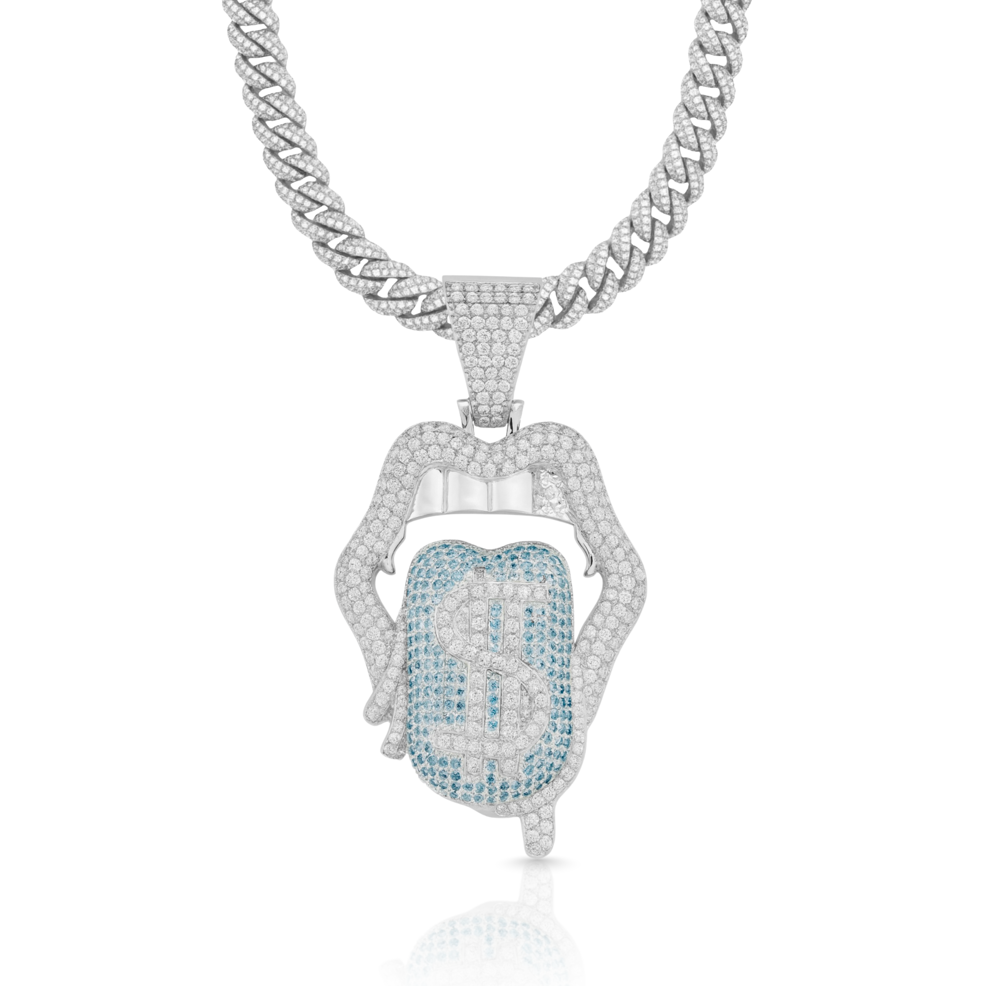 Money Talk Blue Diamond Pendant