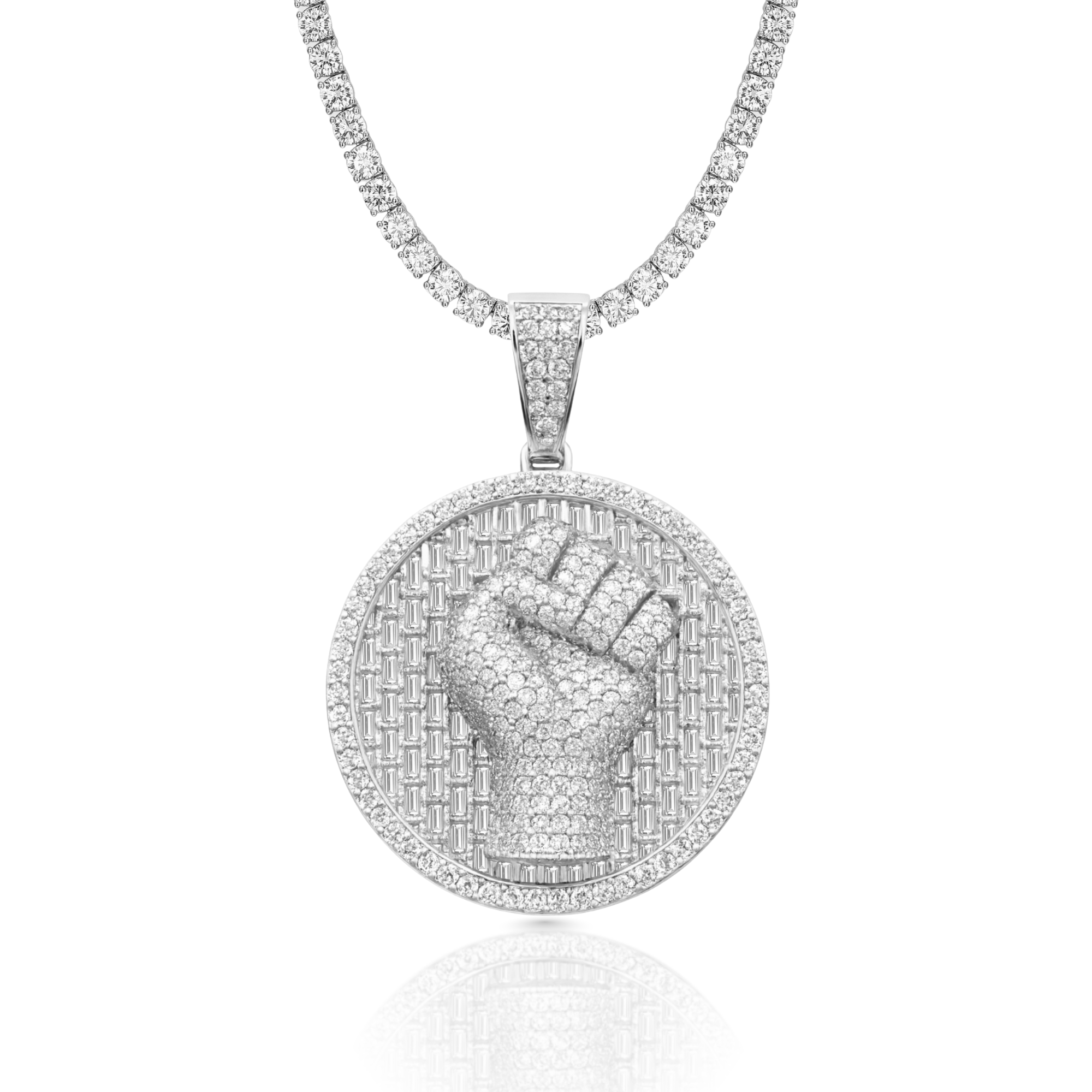 Power Fist Diamond Pendant