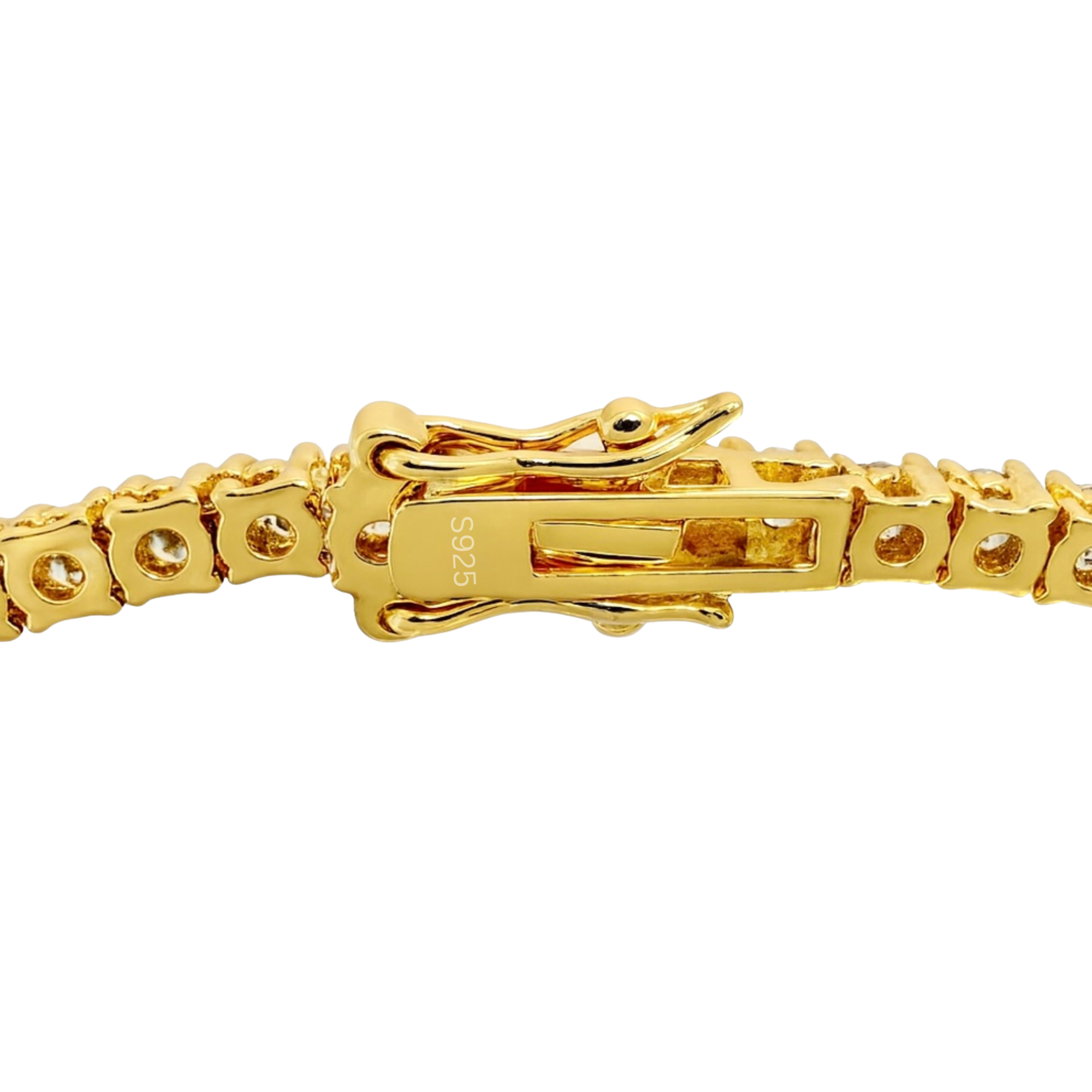 Moissanite Diamond Tennis Gold Bracelet (3mm) 12cts